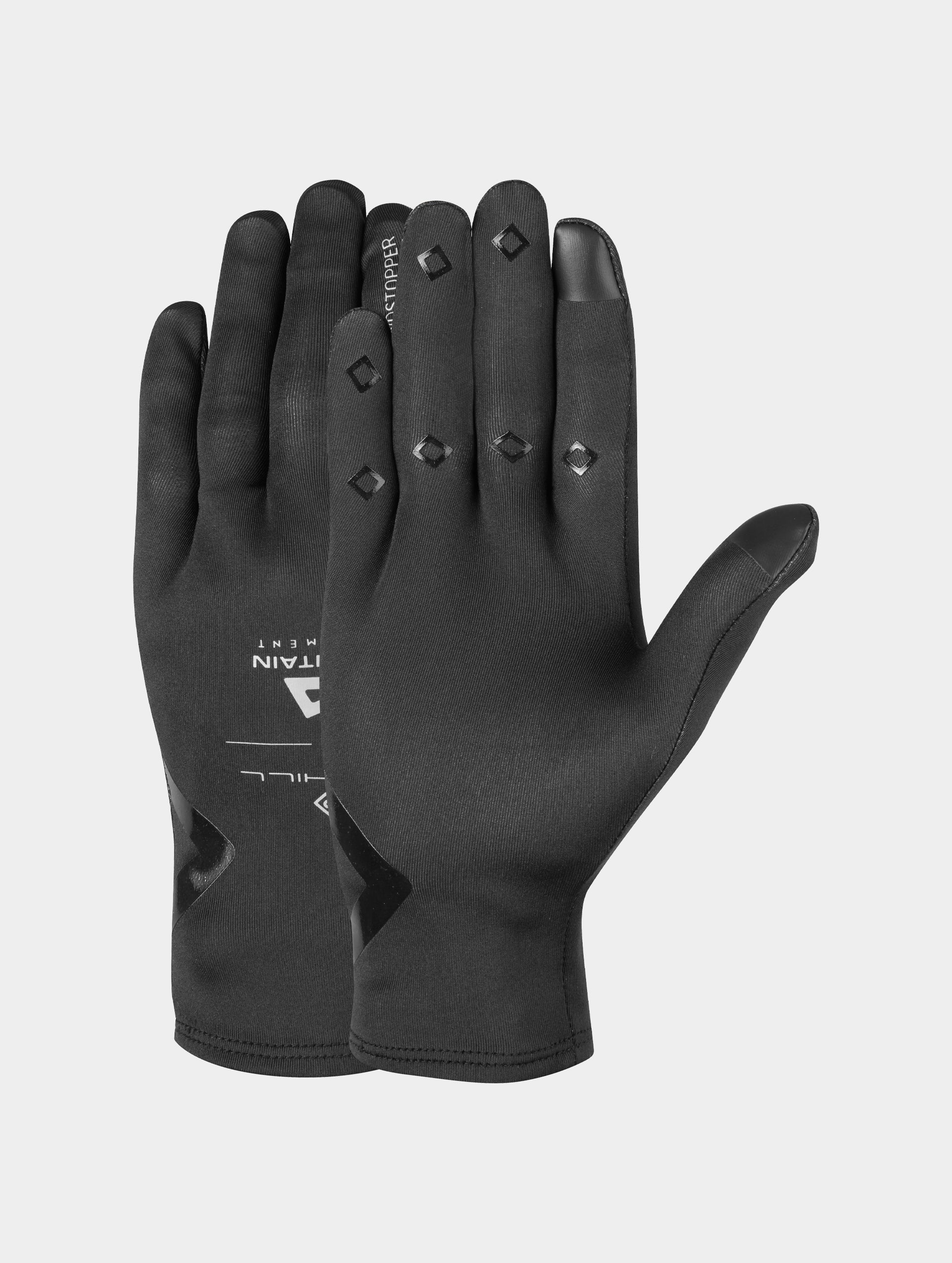 Ronhill Gore-Tex Windstopper guanti running neri antivento