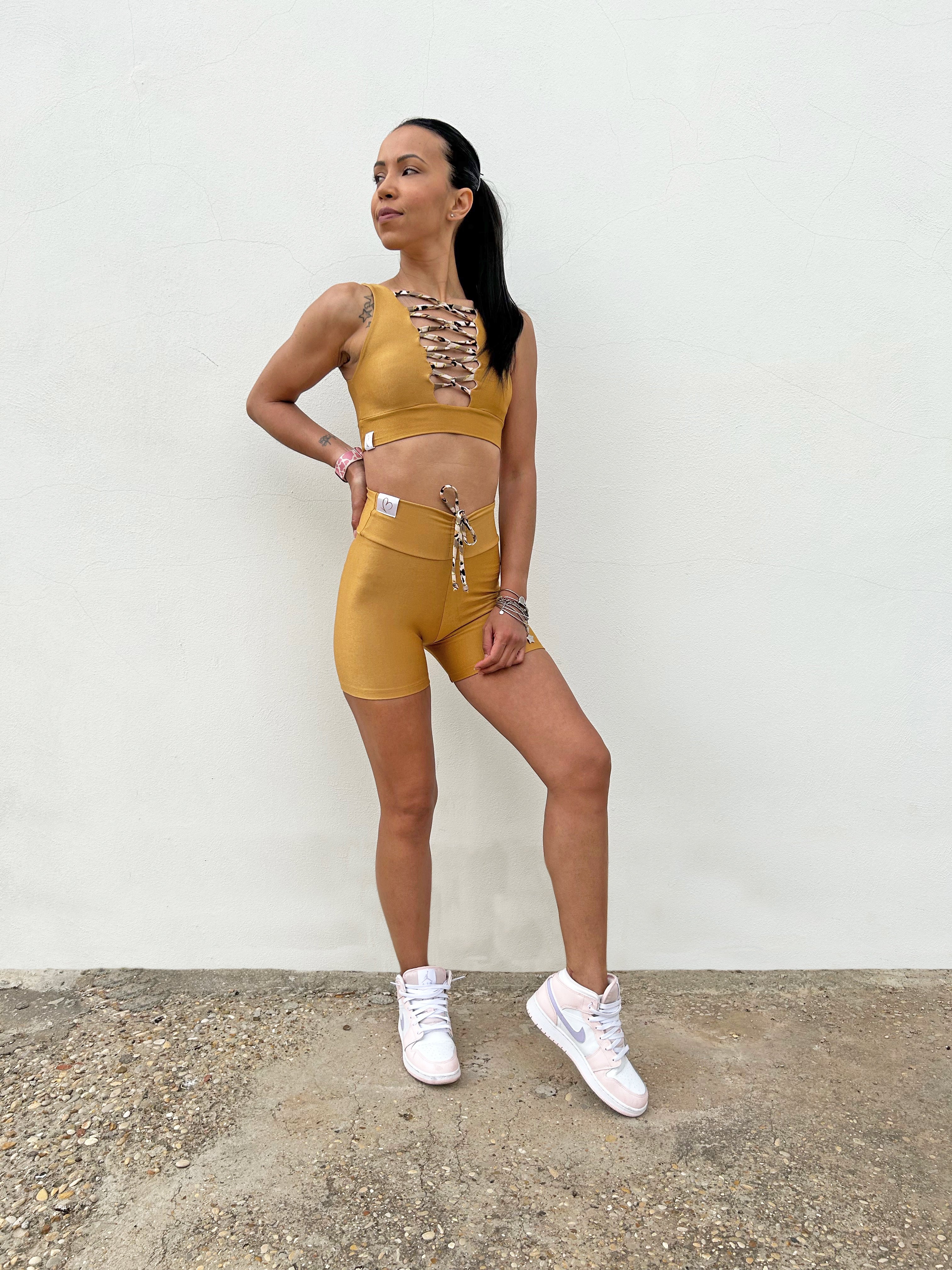 VB Gold shorts donna traspirante