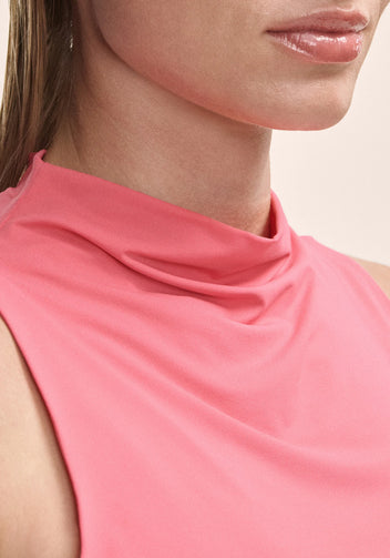 Casall Drapy Funnel Neck top sportivo rosa