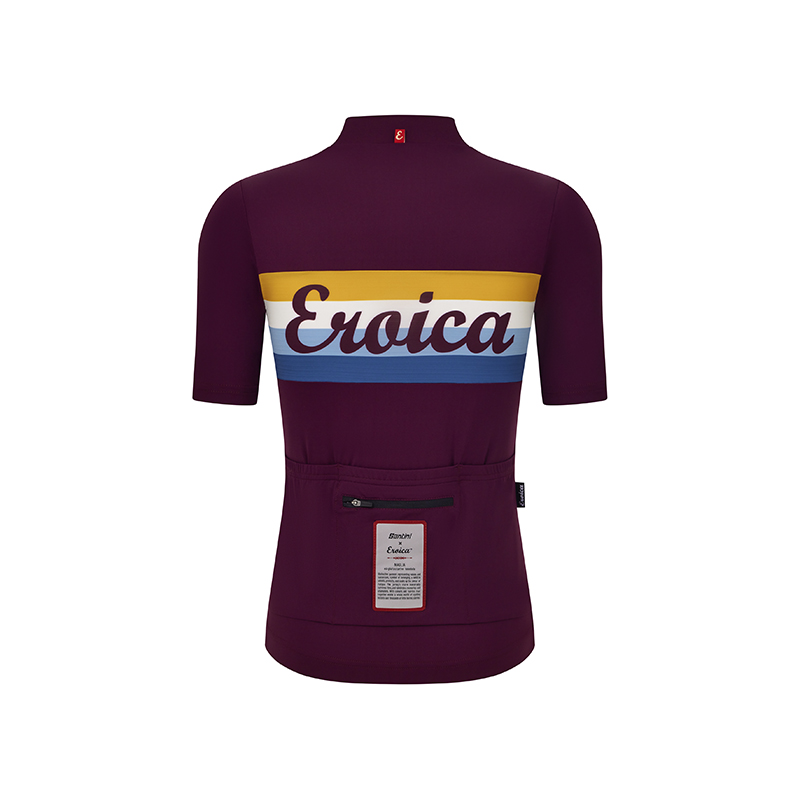 L'Eroica Timo maglia ciclismo manica corta bordeaux traspirante