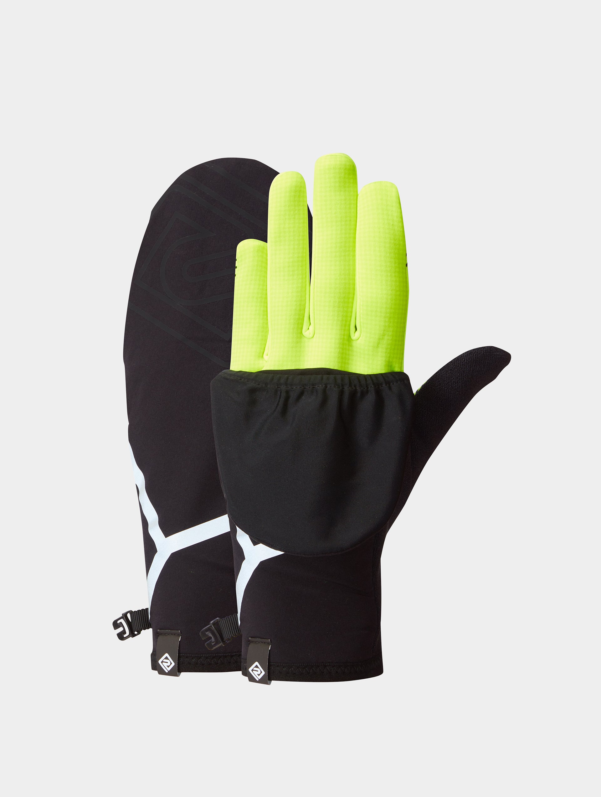 Ronhill Wind-Block Guanti Running Convertibili Neri