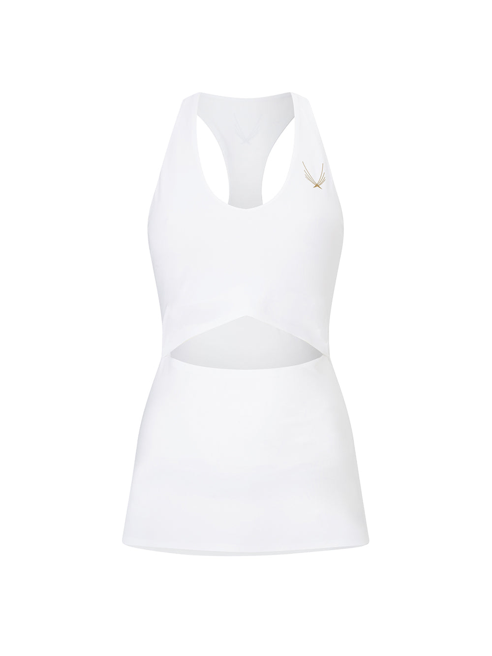 Lucas Hugh Aircut Tank canotta sportiva bianca con reggiseno