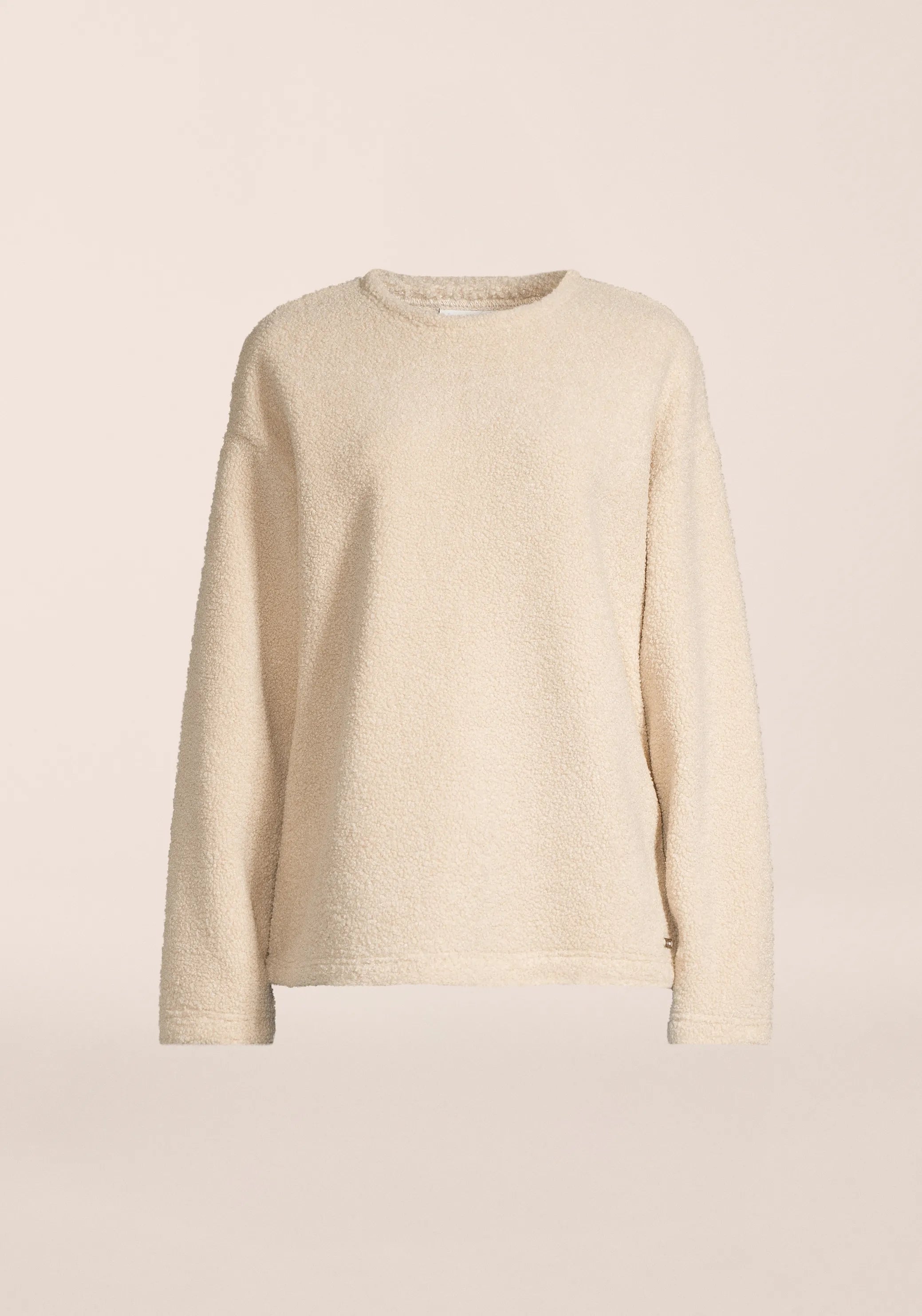 Casall Sherpa Long Sleeve Crew felpa ecru calda