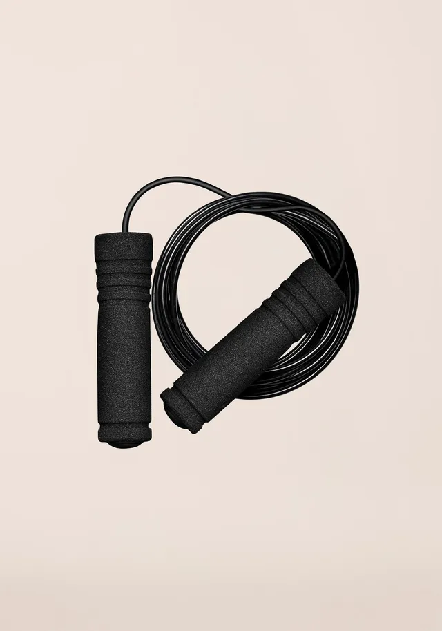 Casall Jump Rope corda per saltare manici foam nero