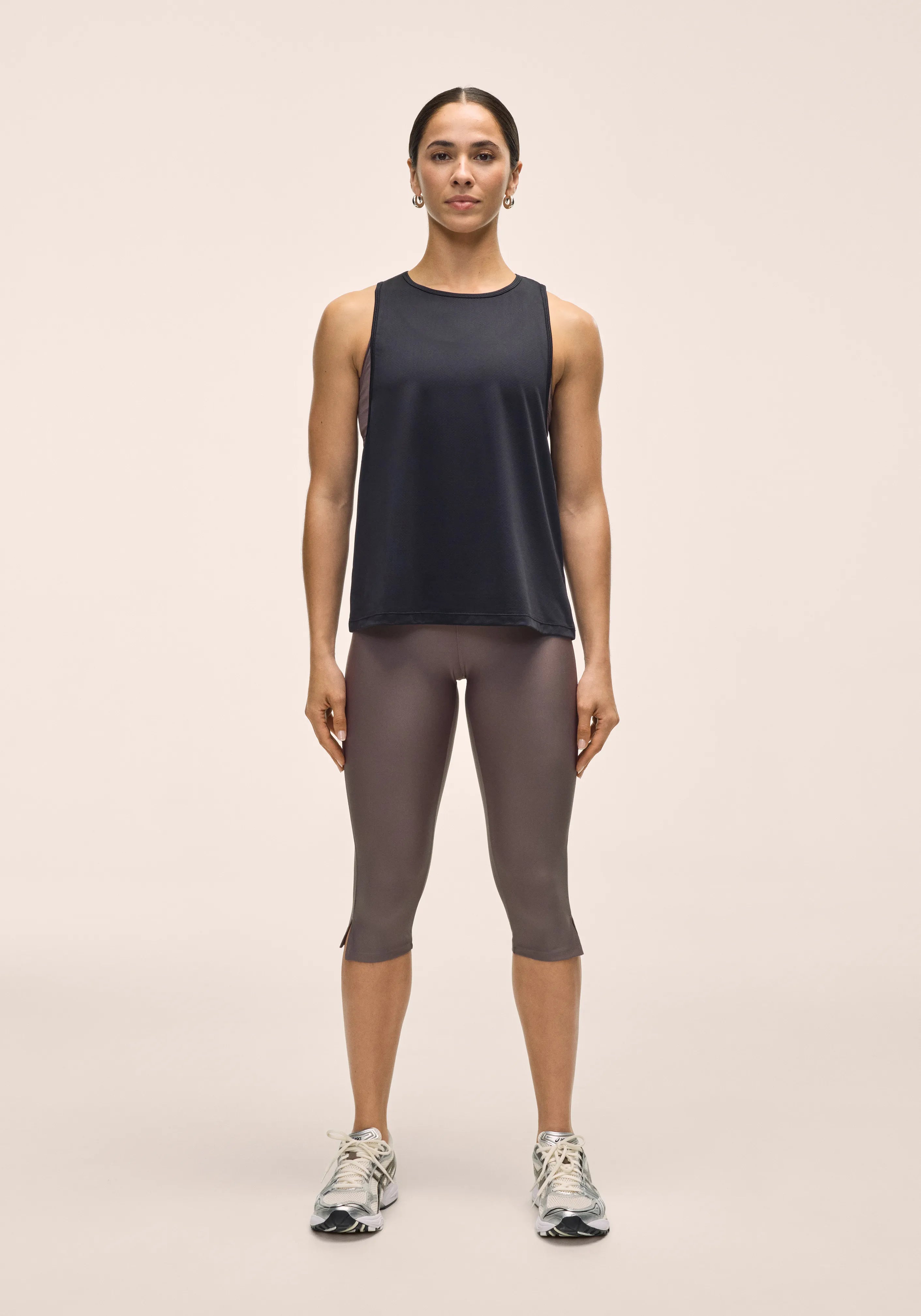 Casall Laser Mesh Flow Tank canotta nera traspirante