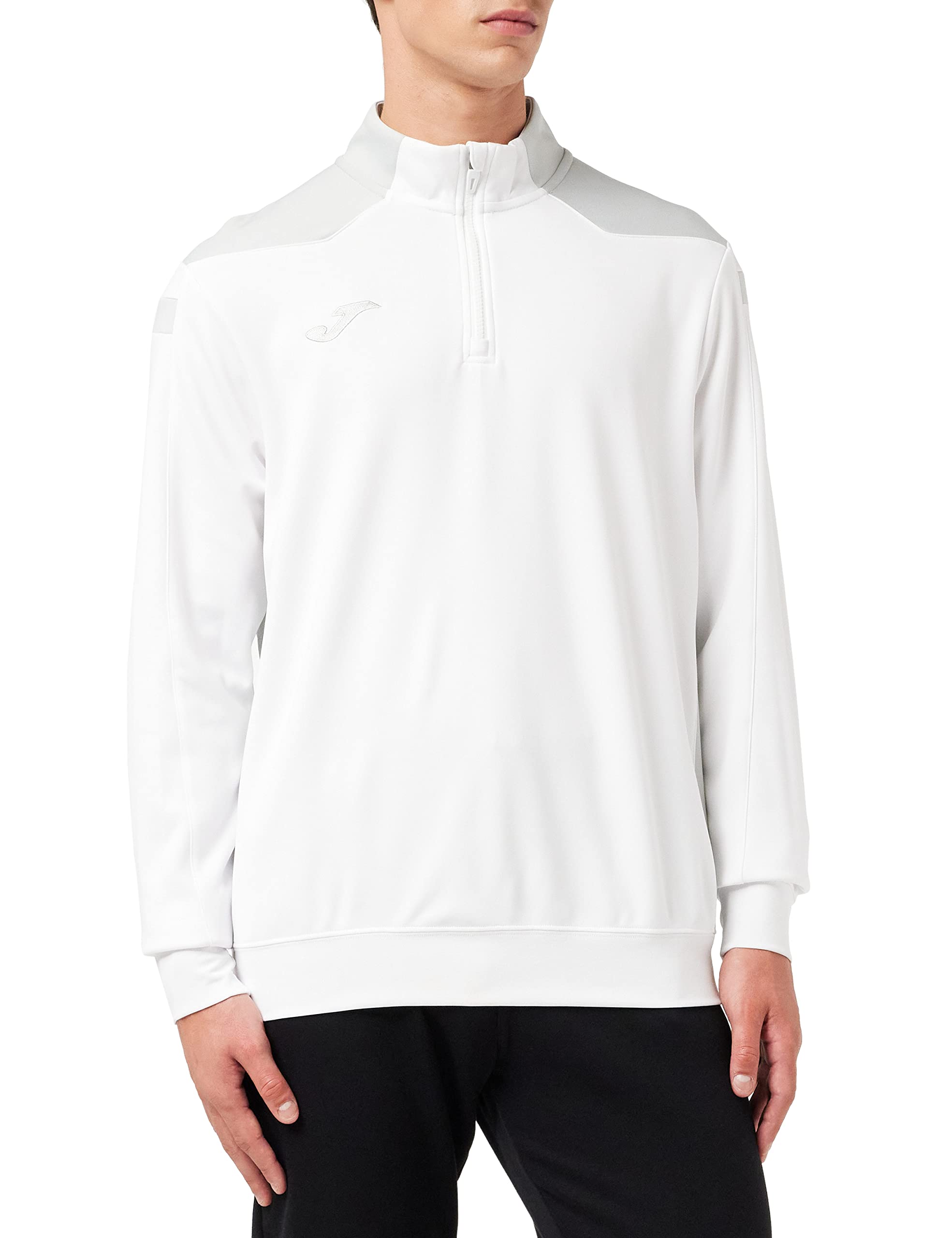 Joma Championship VI felpa uomo bianco grigio girocollo