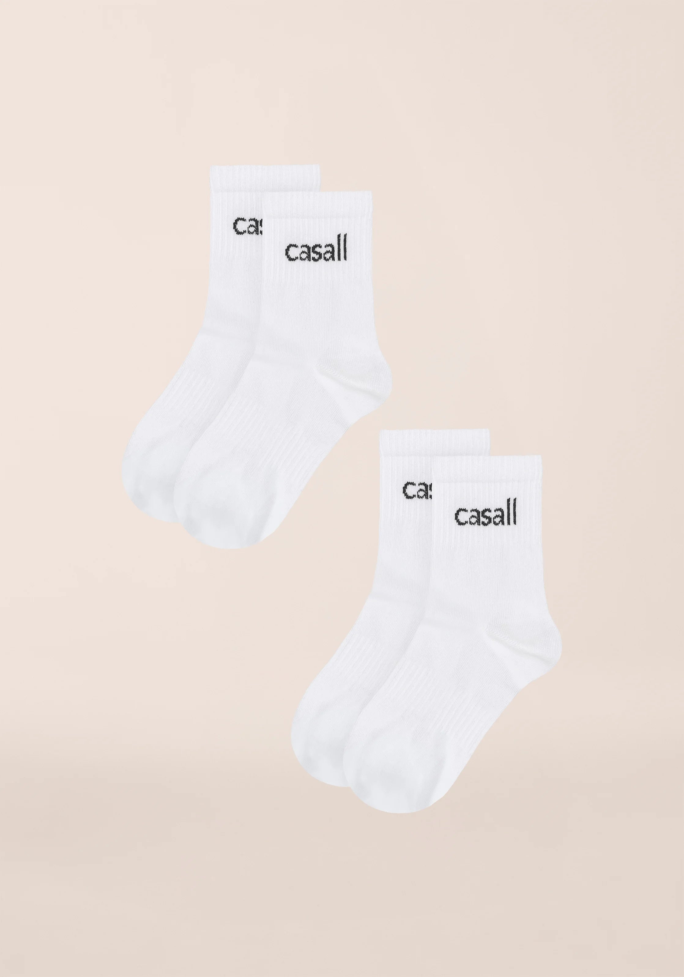 Casall Urban Tube Sock calzini bianco 2 pack cotone