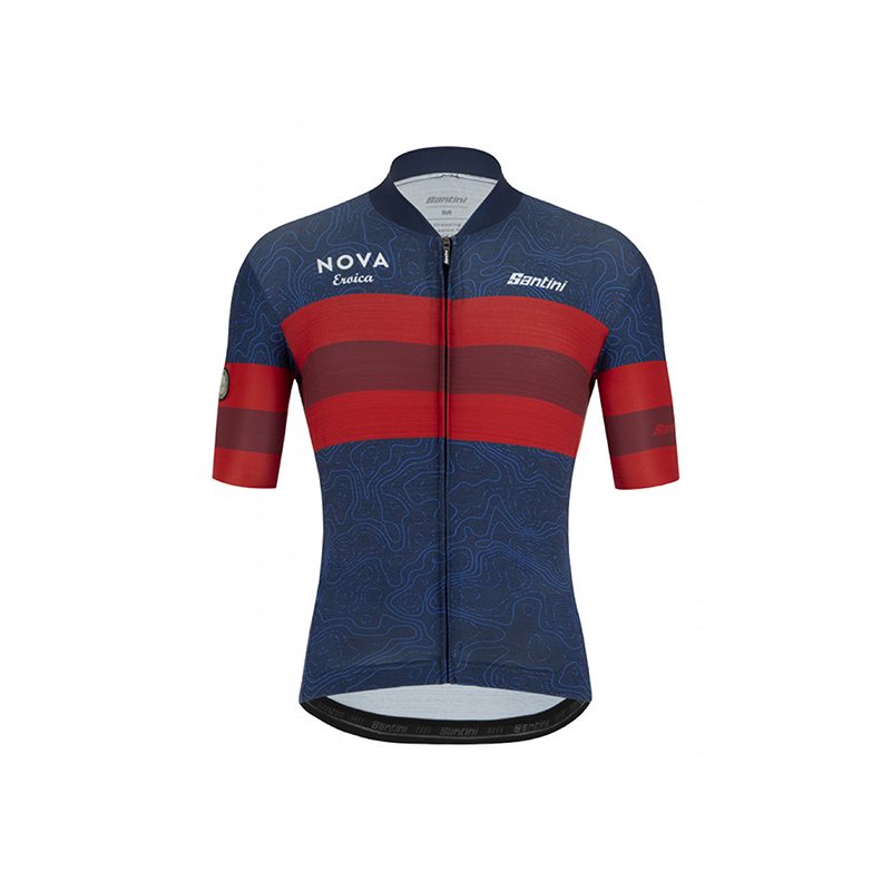 L'Eroica Arte maglia ciclismo blu nautica traspirante