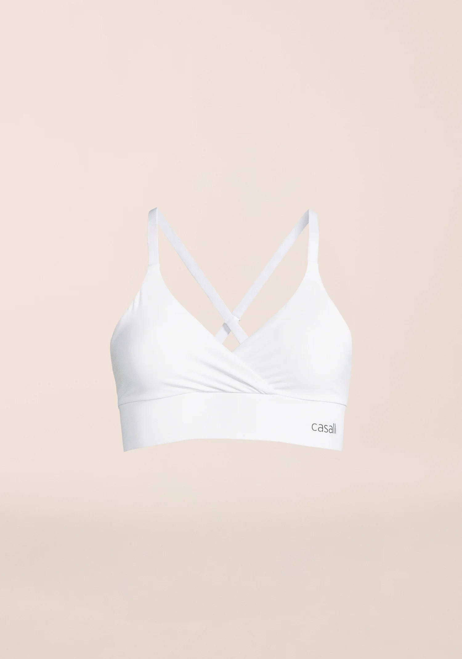 Casall Wrap Sports Bra reggiseno bianco sostegno leggero