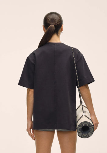 Casall Aria Oversize Tee t-shirt nera cotone riciclato