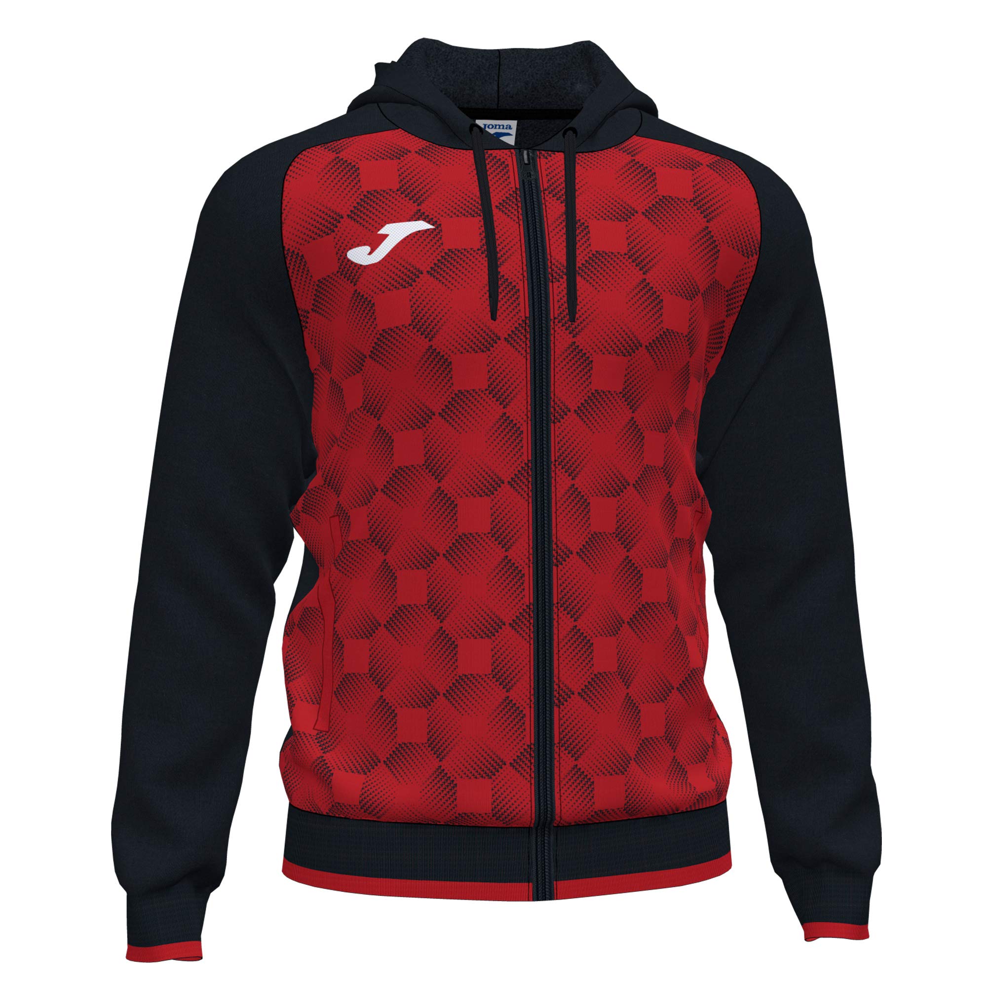 Joma Supernova III felpa uomo nero bianco con cappuccio