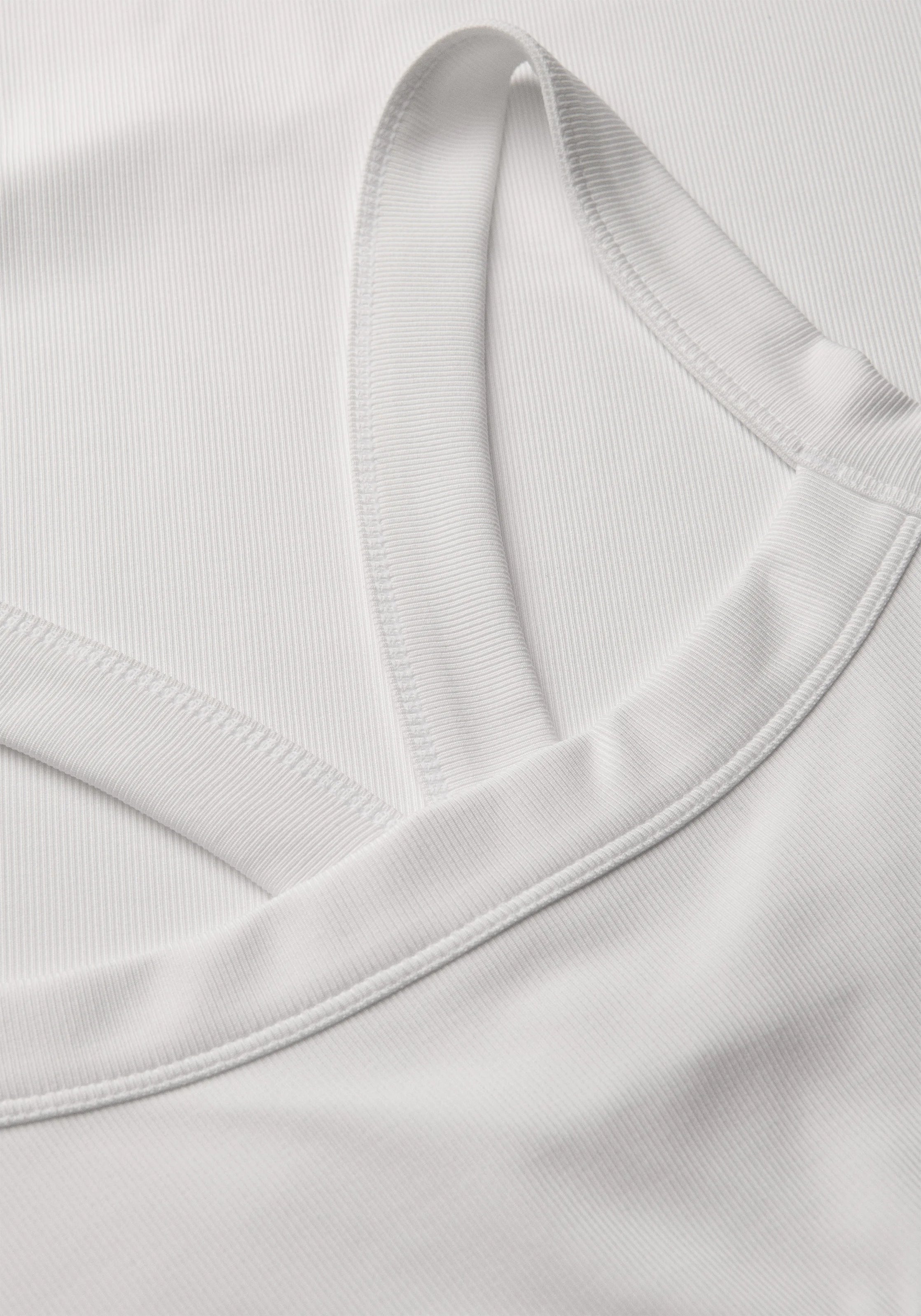 Casall Defined Rib Sport Top top sportivo bianco traspirante