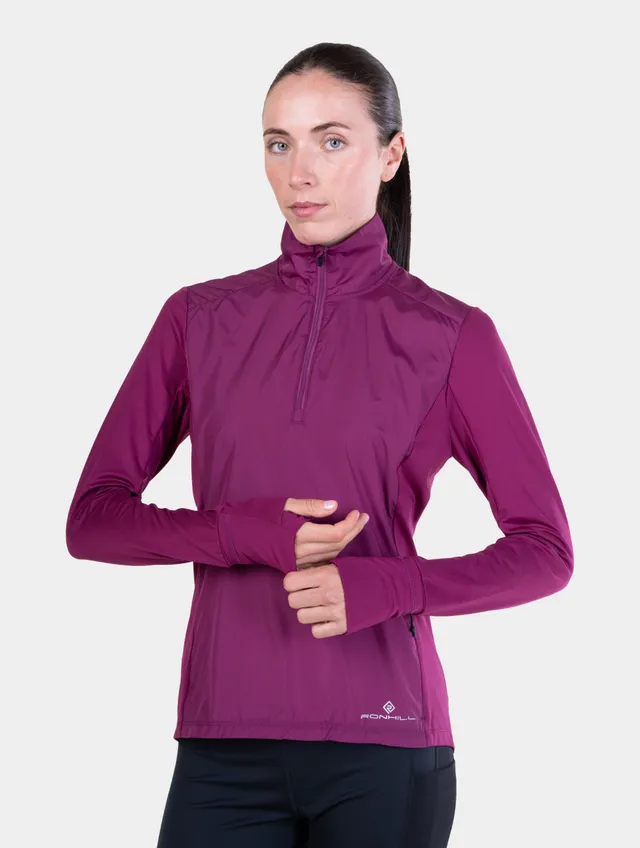 Ronhill Tech Wind-Block 1/2 Zip felpa running blu antivento