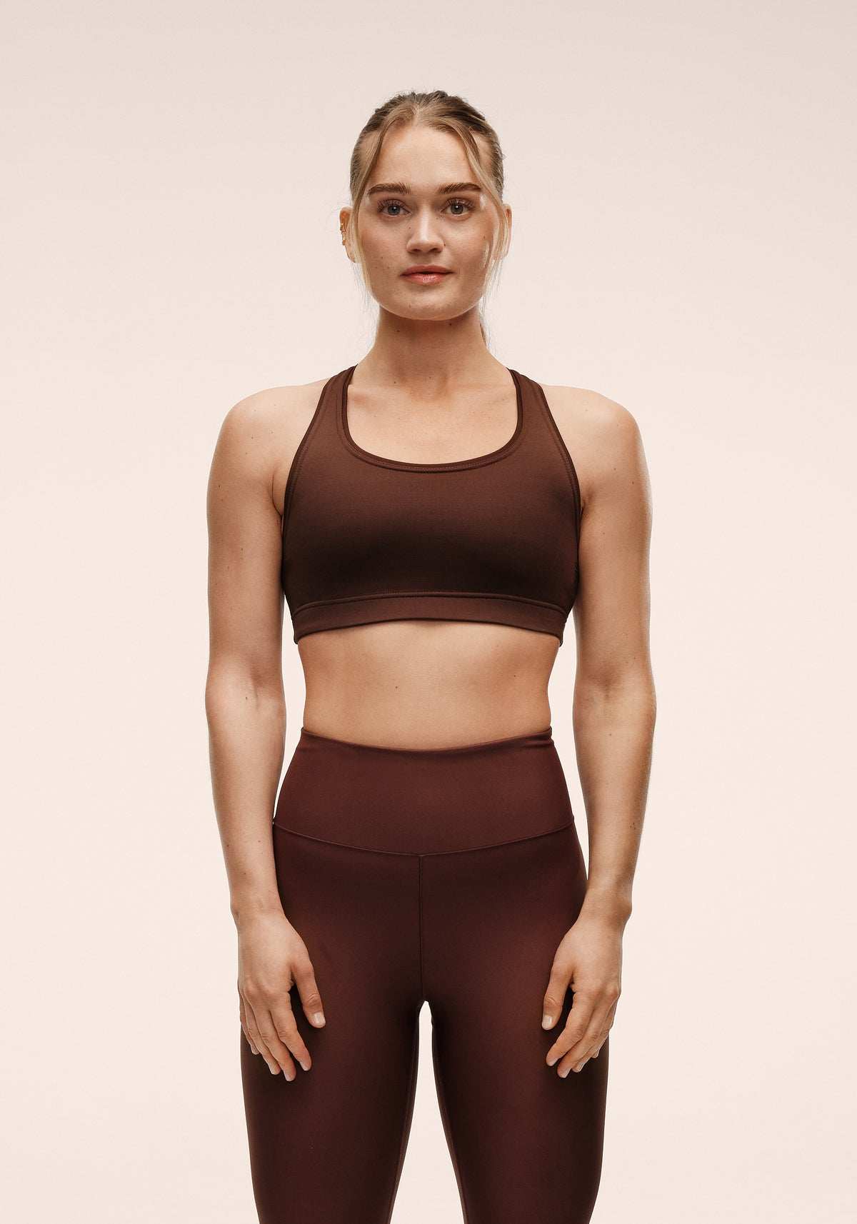 Casall Iconic reggiseno sportivo marrone sostegno alto