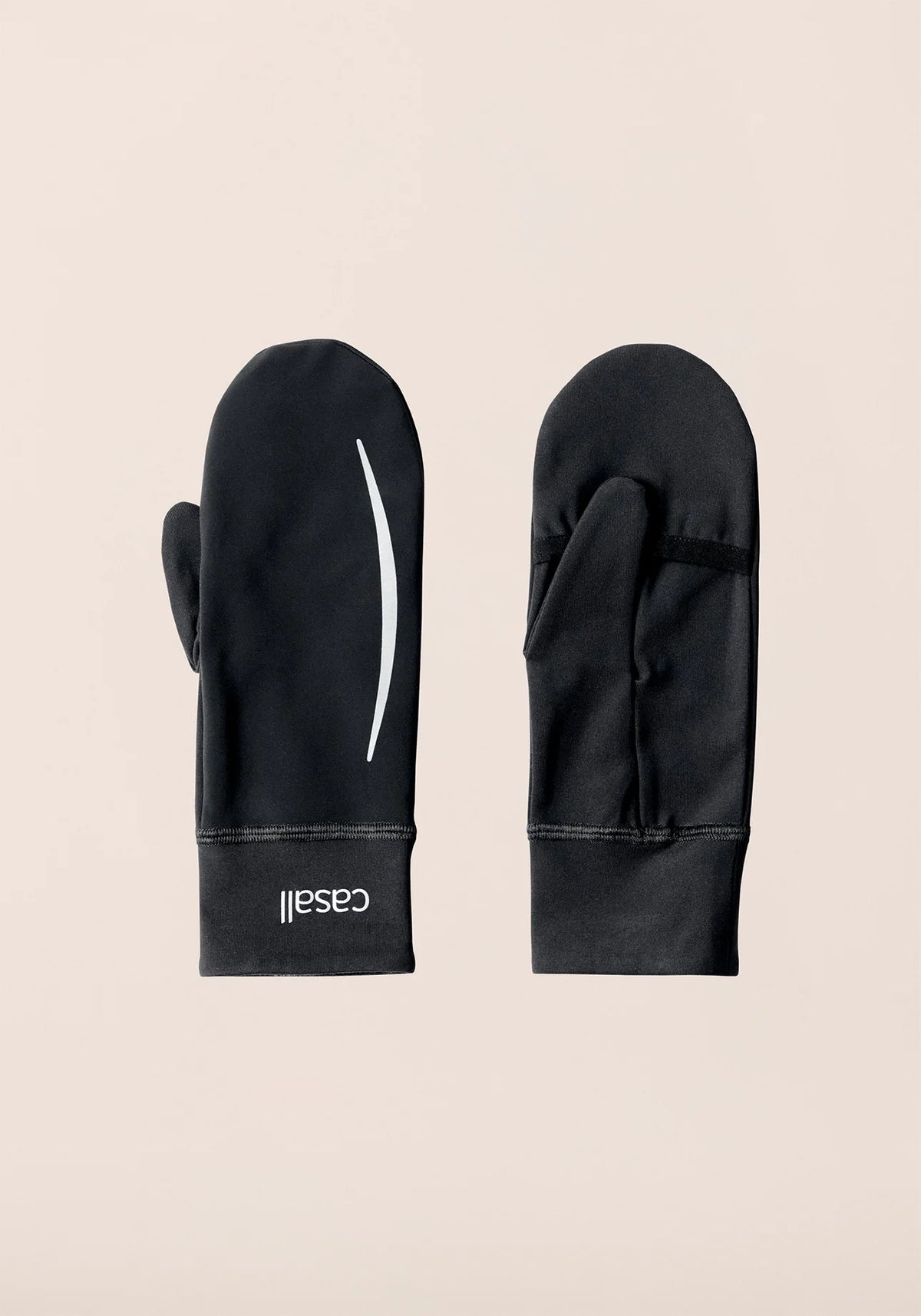 Casall Windtherm Running Mittens guanti running neri antivento