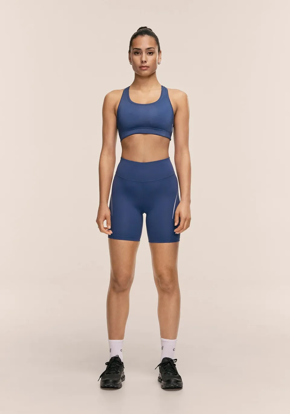 Casall Performance Running biker Blue Shadow compressivi