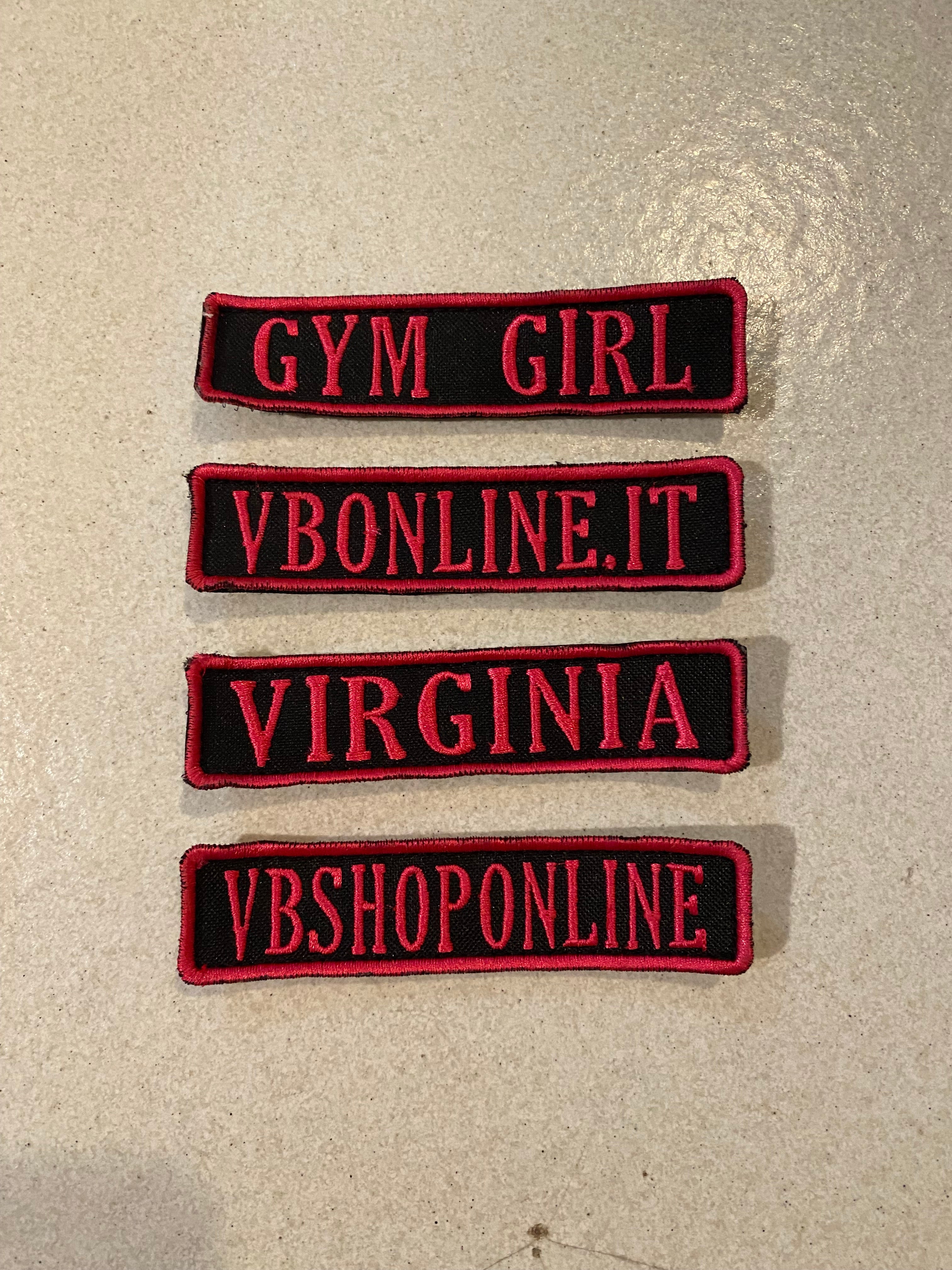 VB Patch Personalizzate Patch Ricamata Max 12 Lettere