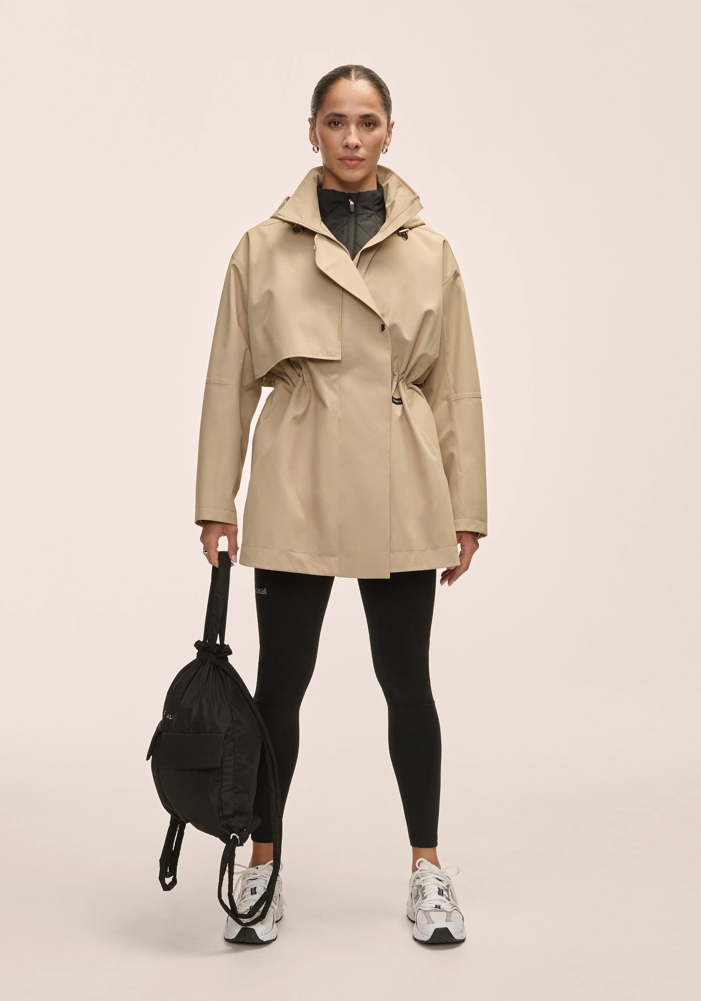 Casall Scandi Trench giacca antipioggia sand beige impermeabile