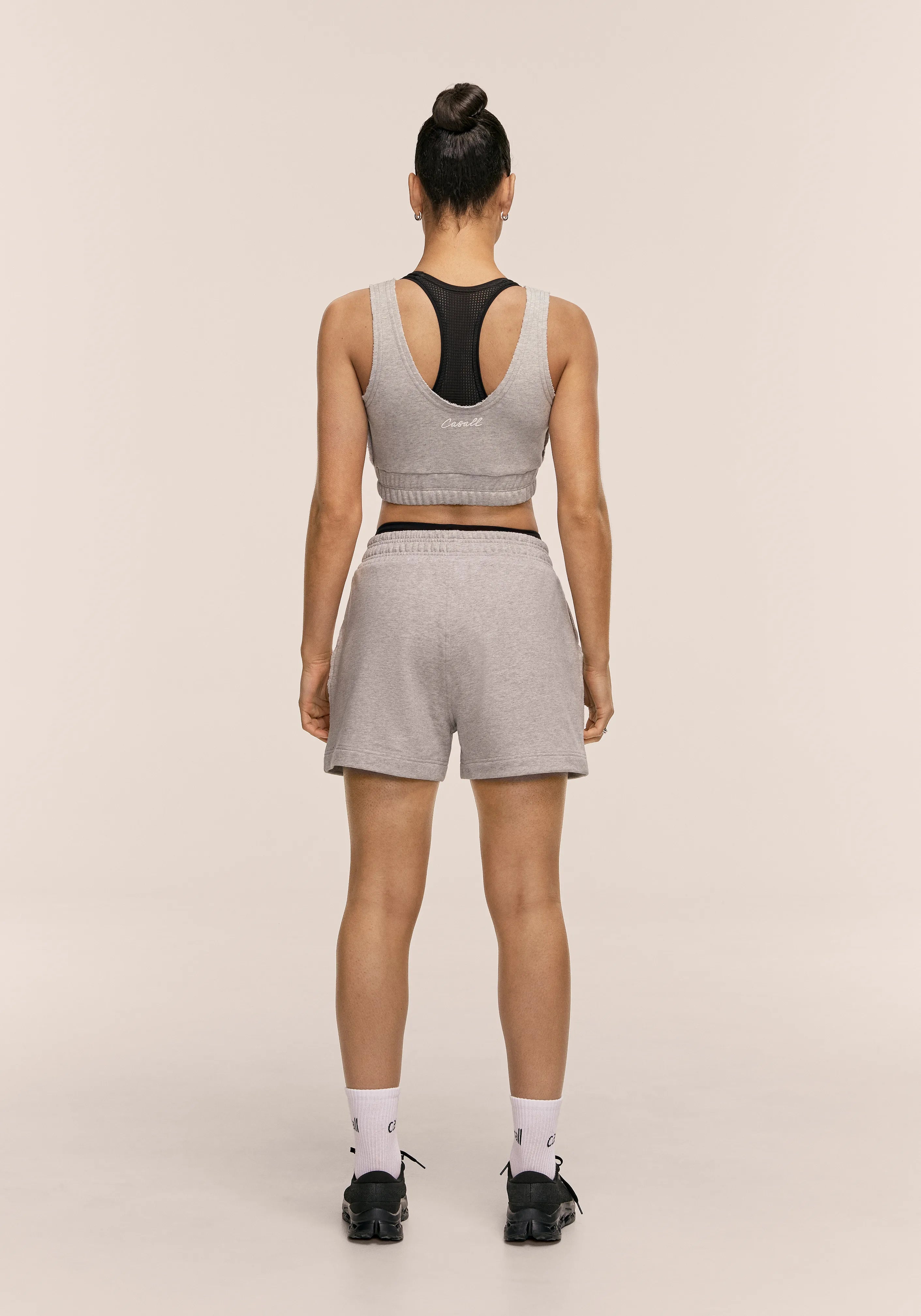 Casall Reversed Seam Terry Relaxed shorts grigio cotone bio