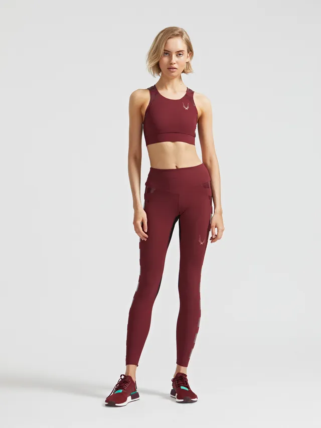 Lucas Hugh Odyssey Crop top sportivo bordeaux