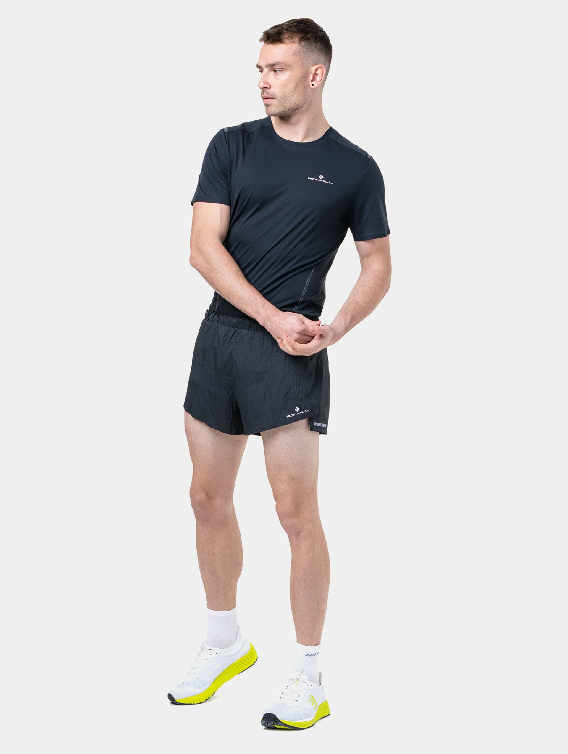 Ronhill Tech Race Twin Short pantaloncini gara neri