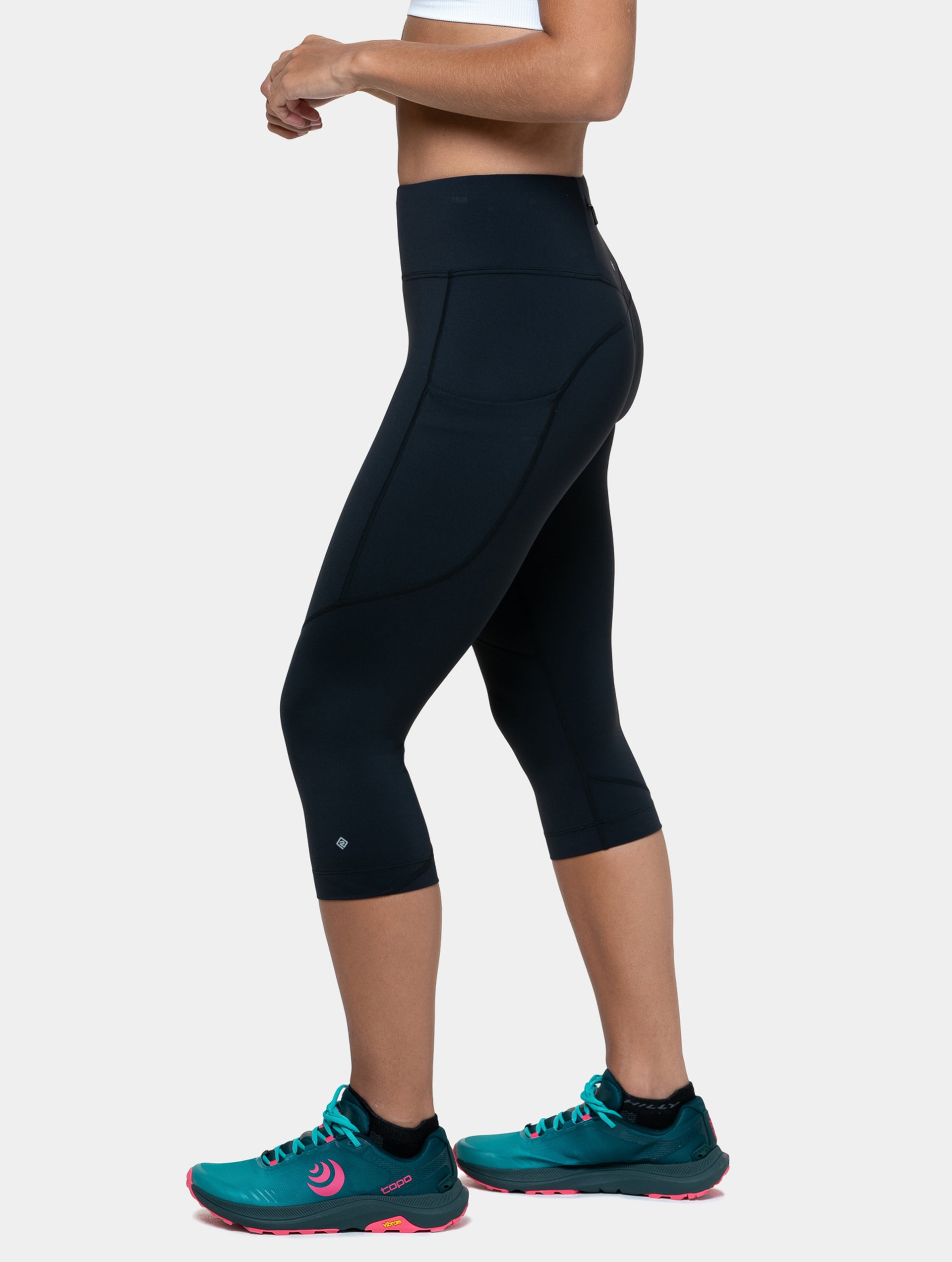 Ronhill Tech Capri leggings running neri all black