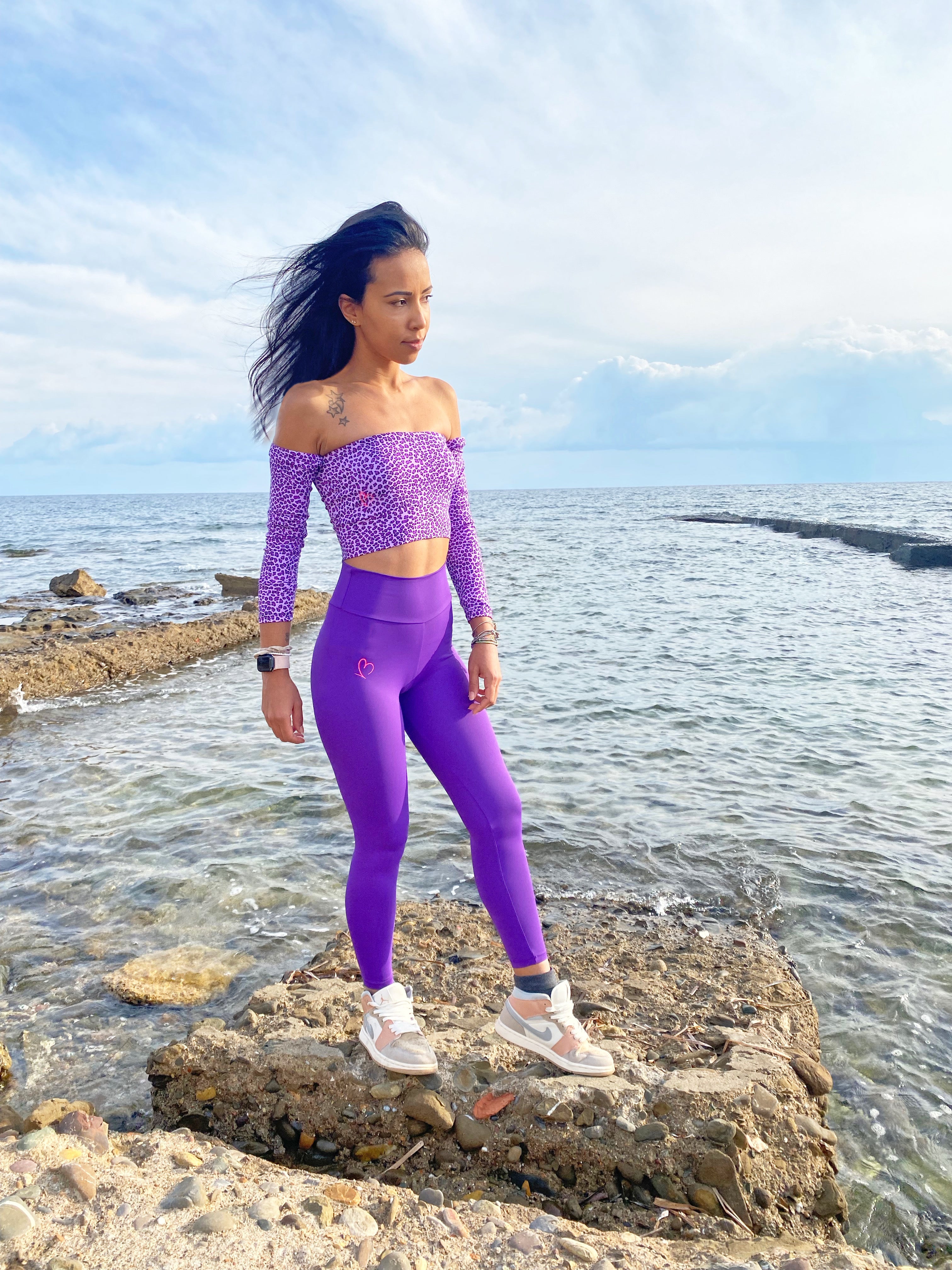 VB Maculato Viola top sportivo con coppe