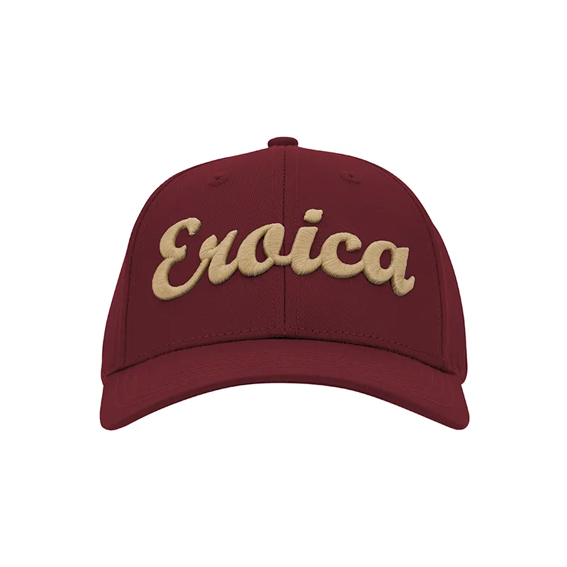 L'Eroica Cappellino Baseball Bordeaux in Cotone
