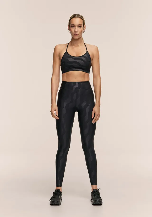 Casall Heat Printed High Waist leggings neri vita alta
