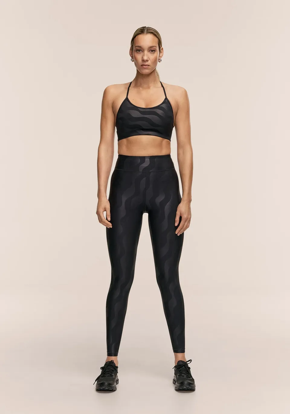 Casall Heat Printed High Waist leggings neri vita alta