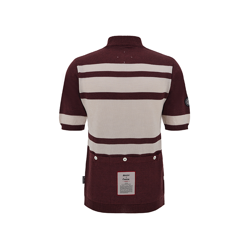 L'Eroica Spazio maglia ciclismo bordeaux in lana