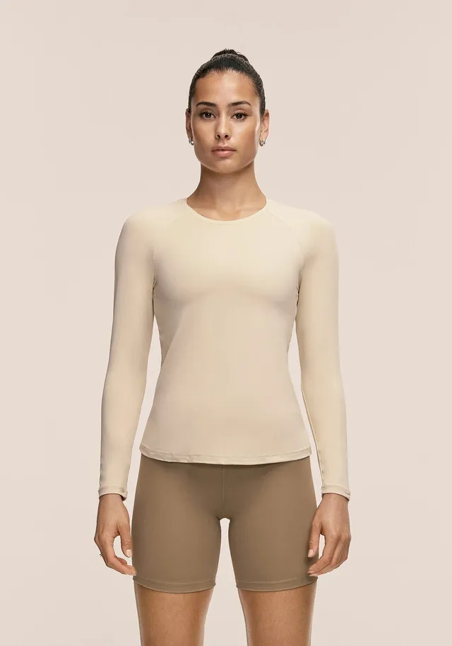 Casall Essential Long Sleeve maglia sportiva ecru