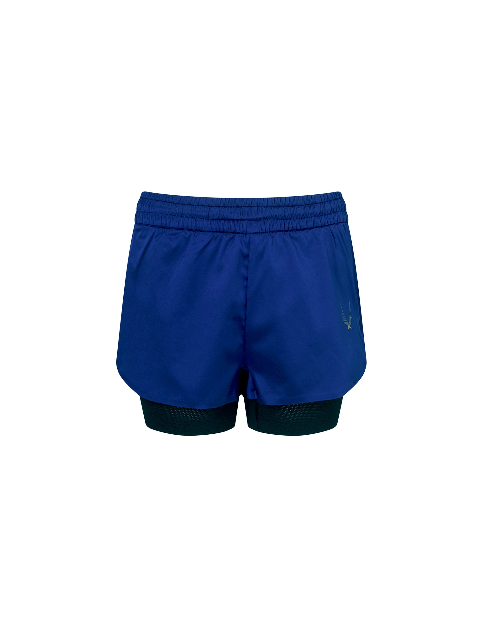 Lucas Hugh Satin Short pantaloncini running blu traspiranti