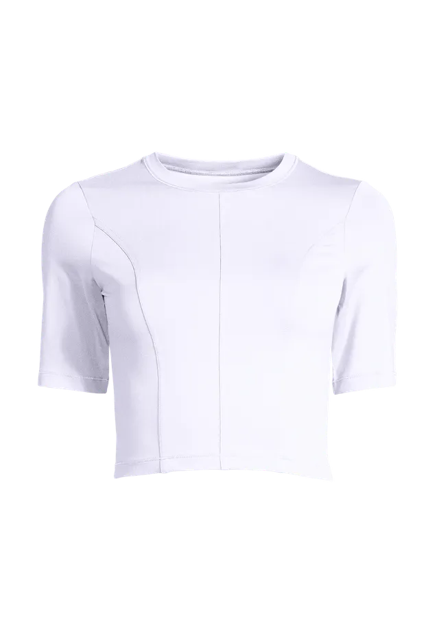 Casall Corset Crop Tee t-shirt training bianca traspirante
