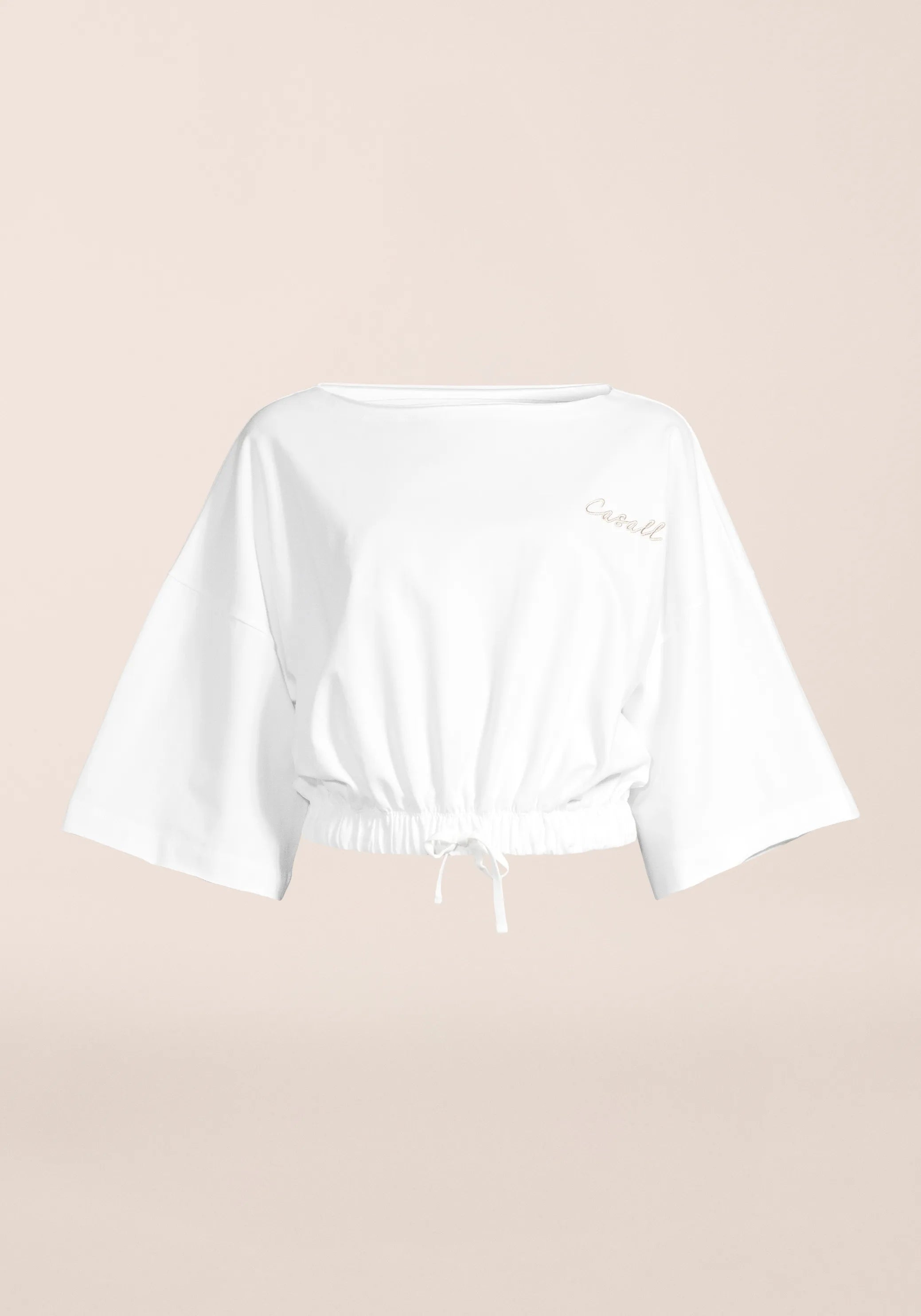 Casall Heavy Cotton Crop Tee t-shirt crop bianca cotone