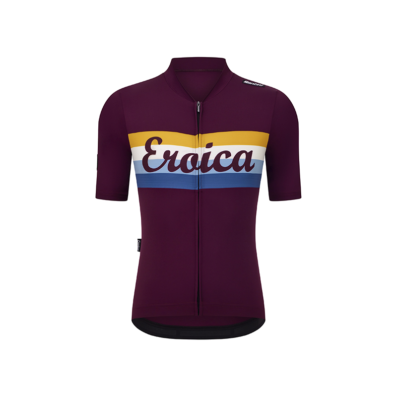 L'Eroica Timo maglia ciclismo manica corta bordeaux traspirante