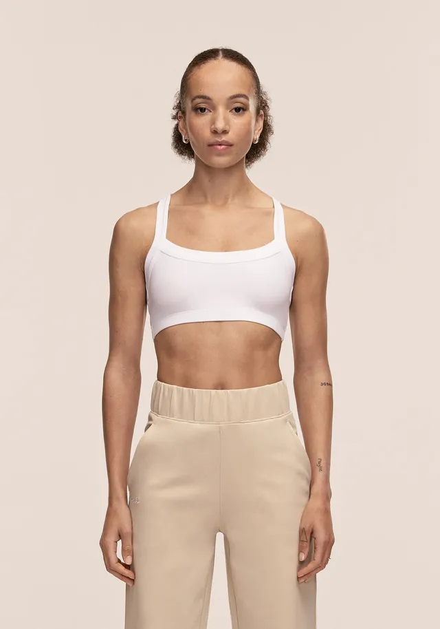 Casall Defined Rib Sport Top top sportivo bianco traspirante