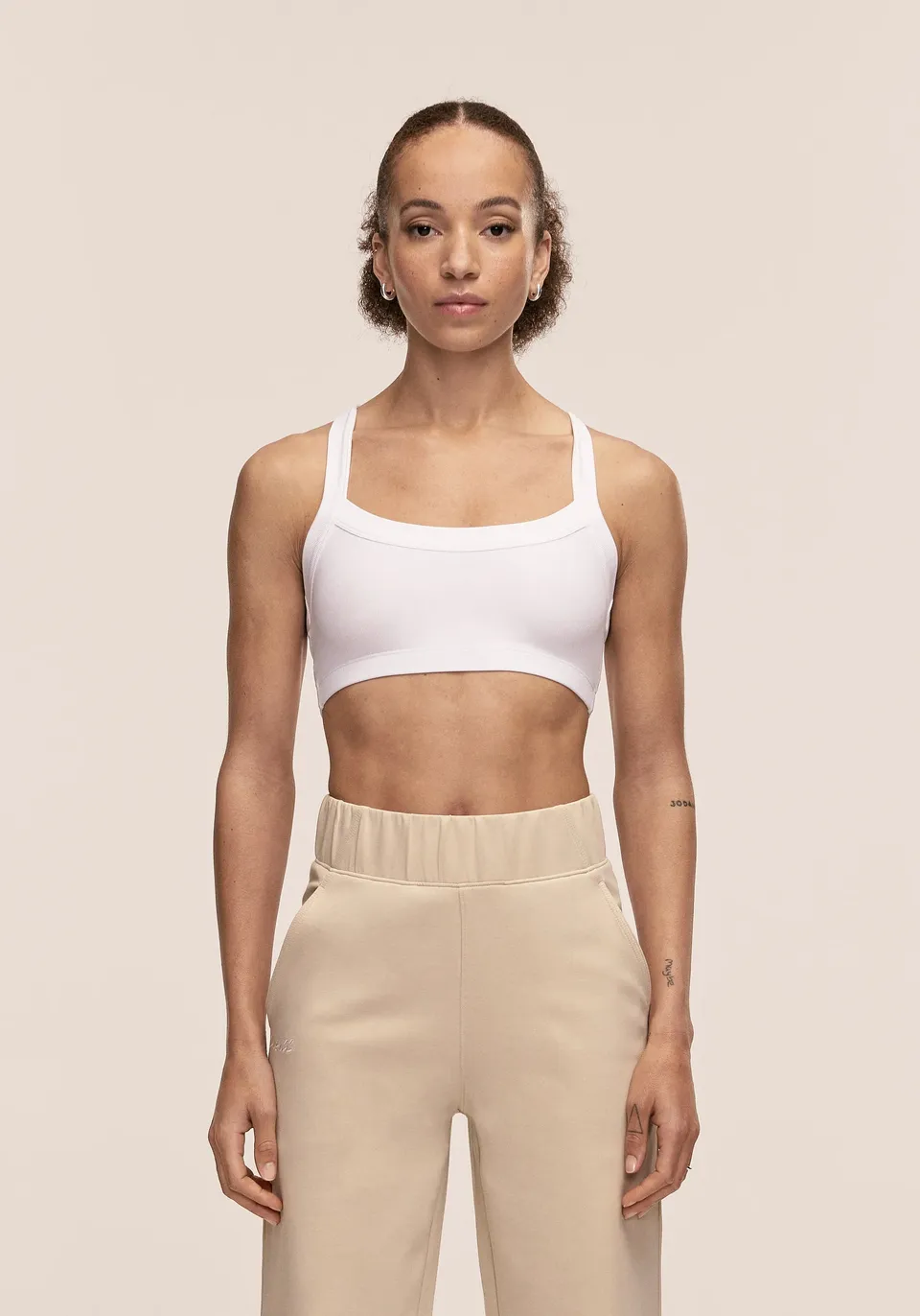 Casall Defined Rib Sport Top top sportivo bianco traspirante