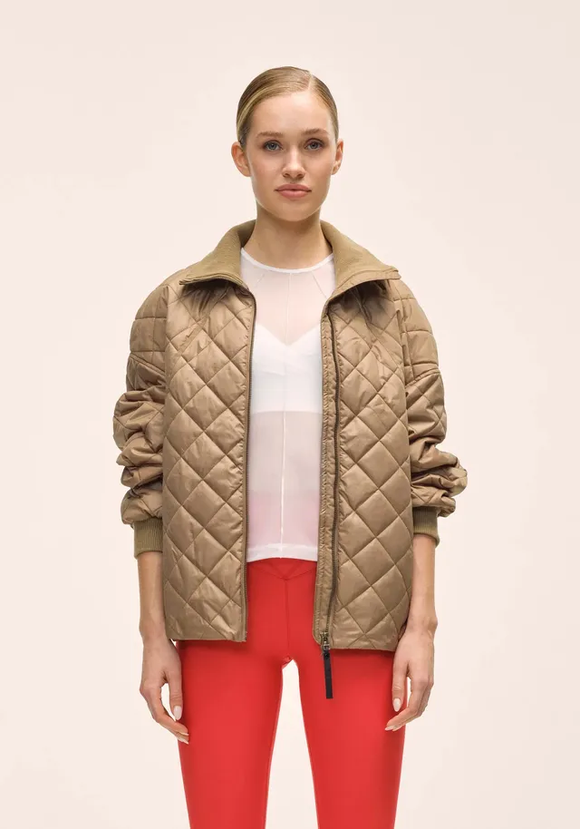 Casall Nordic Quilted giacca trapuntata light khaki idrorepellente