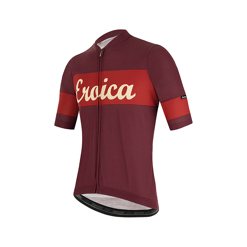 L'Eroica Ruby maglia ciclismo lana bordeaux