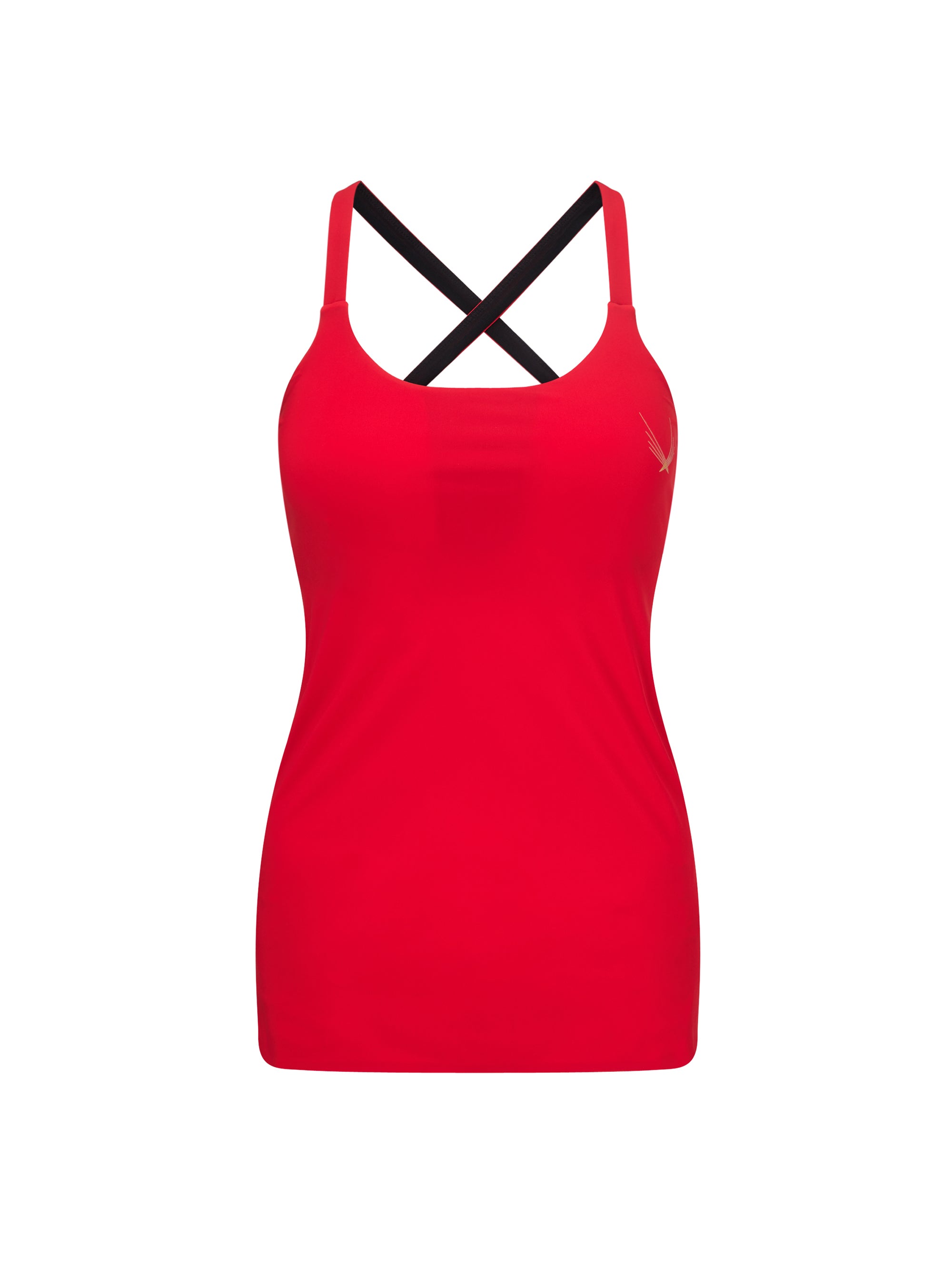 Lucas Hugh Performance Cross Back Tank canotta rossa traspirante