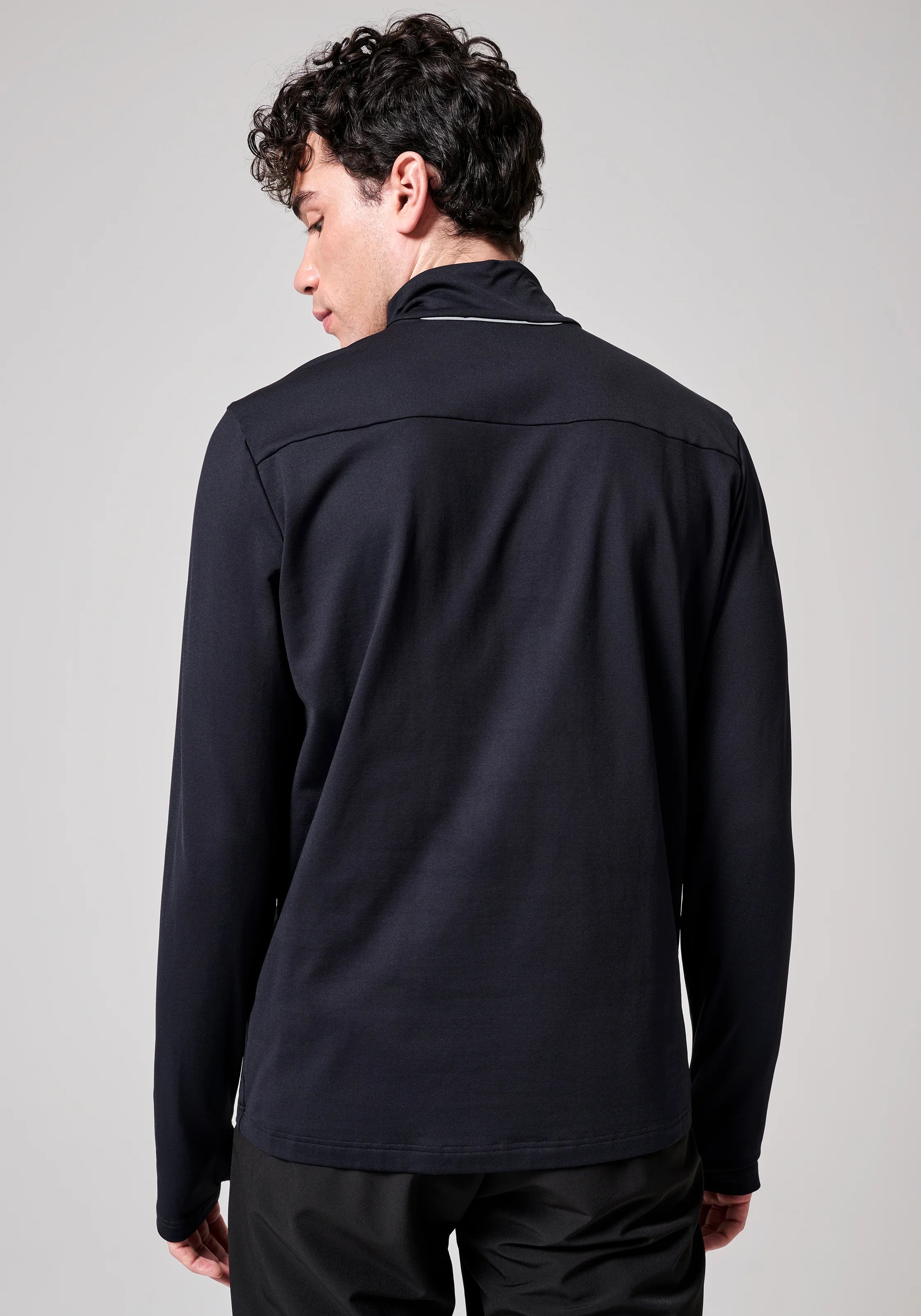 Casall M Midlayer Half Zip maglia Nera mezza zip