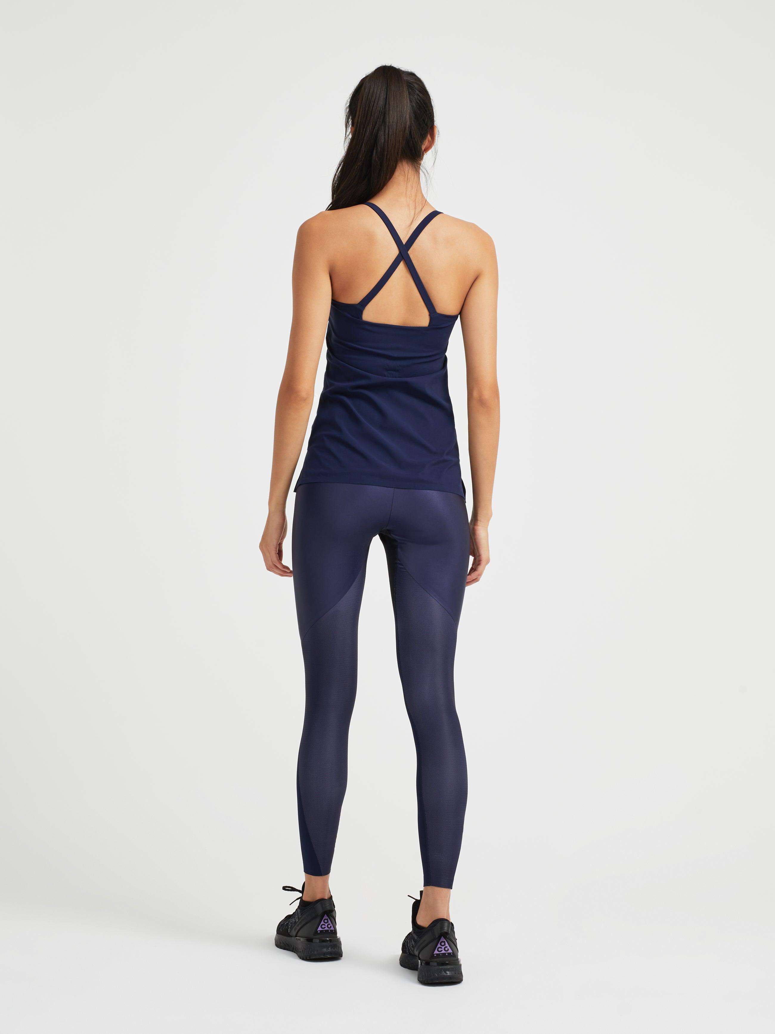 Lucas Hugh Performance Cross Back Tank canotta blu traspirante