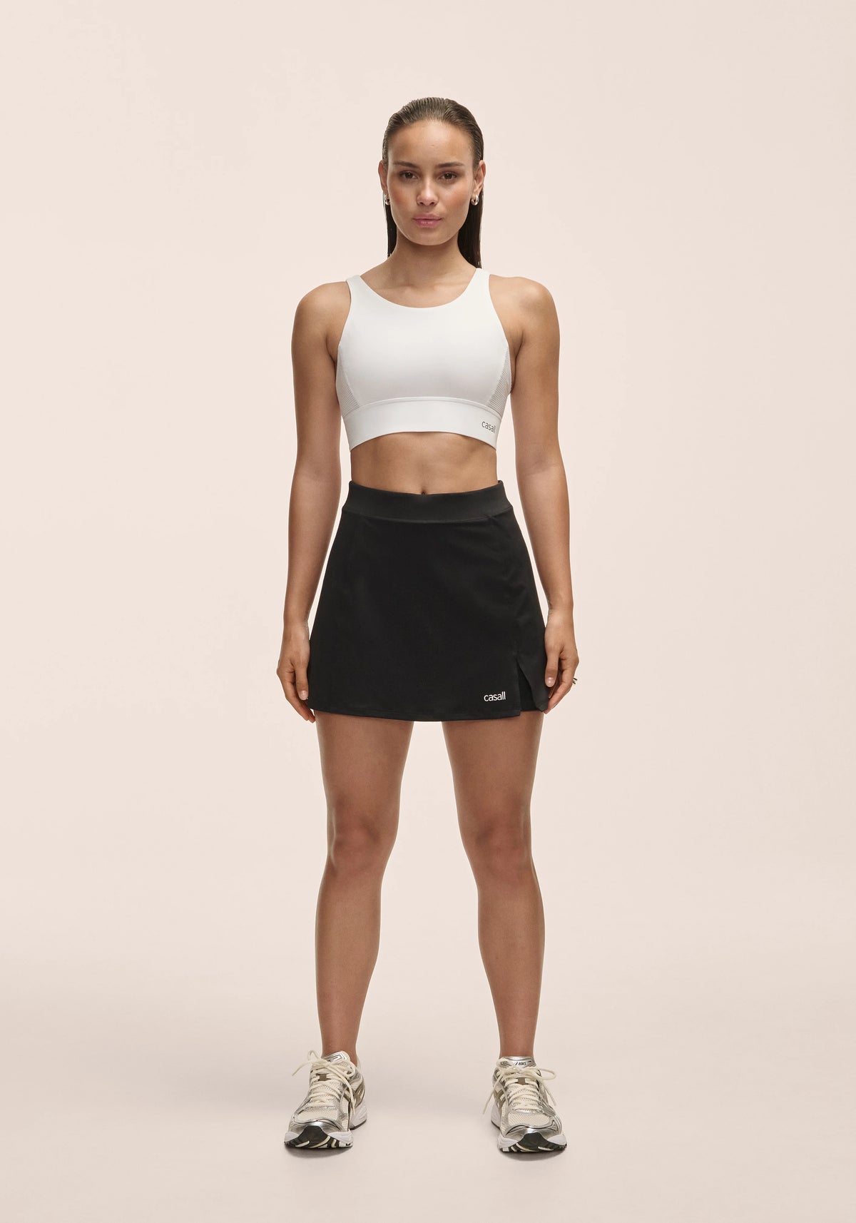 Casall Court Slit Skirt gonna tennis nera elasticizzata