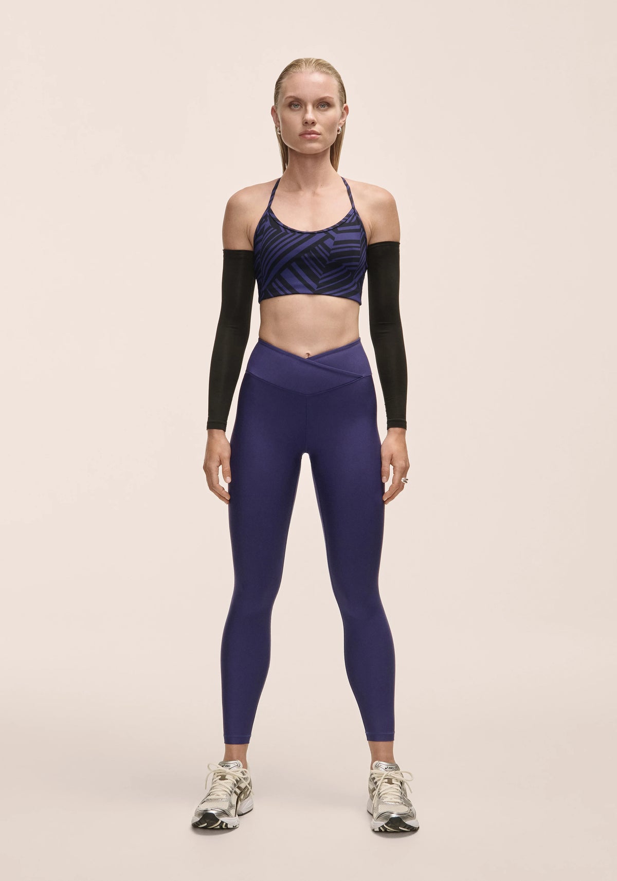 Casall Overlap High Waist leggings donna viola vita alta