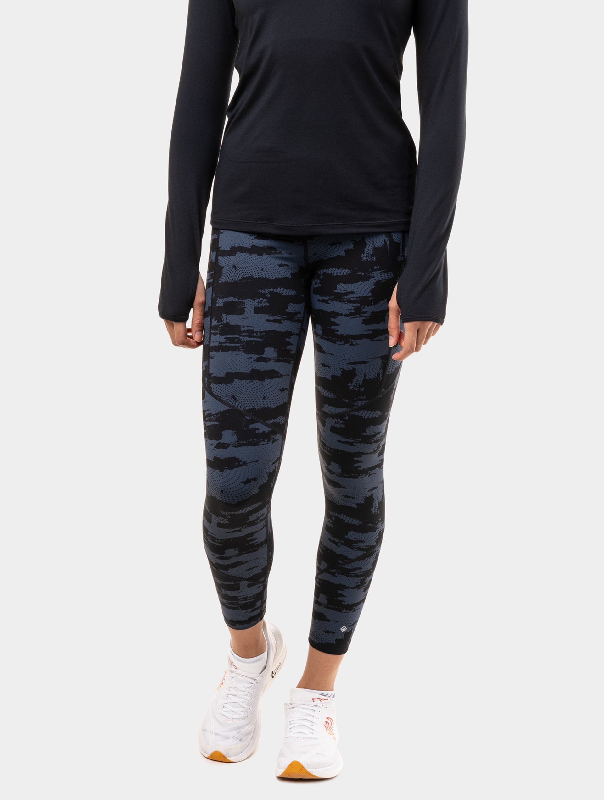Ronhill Tech 7/8 Tight Leggings Running Donna Evening Haze con tasca