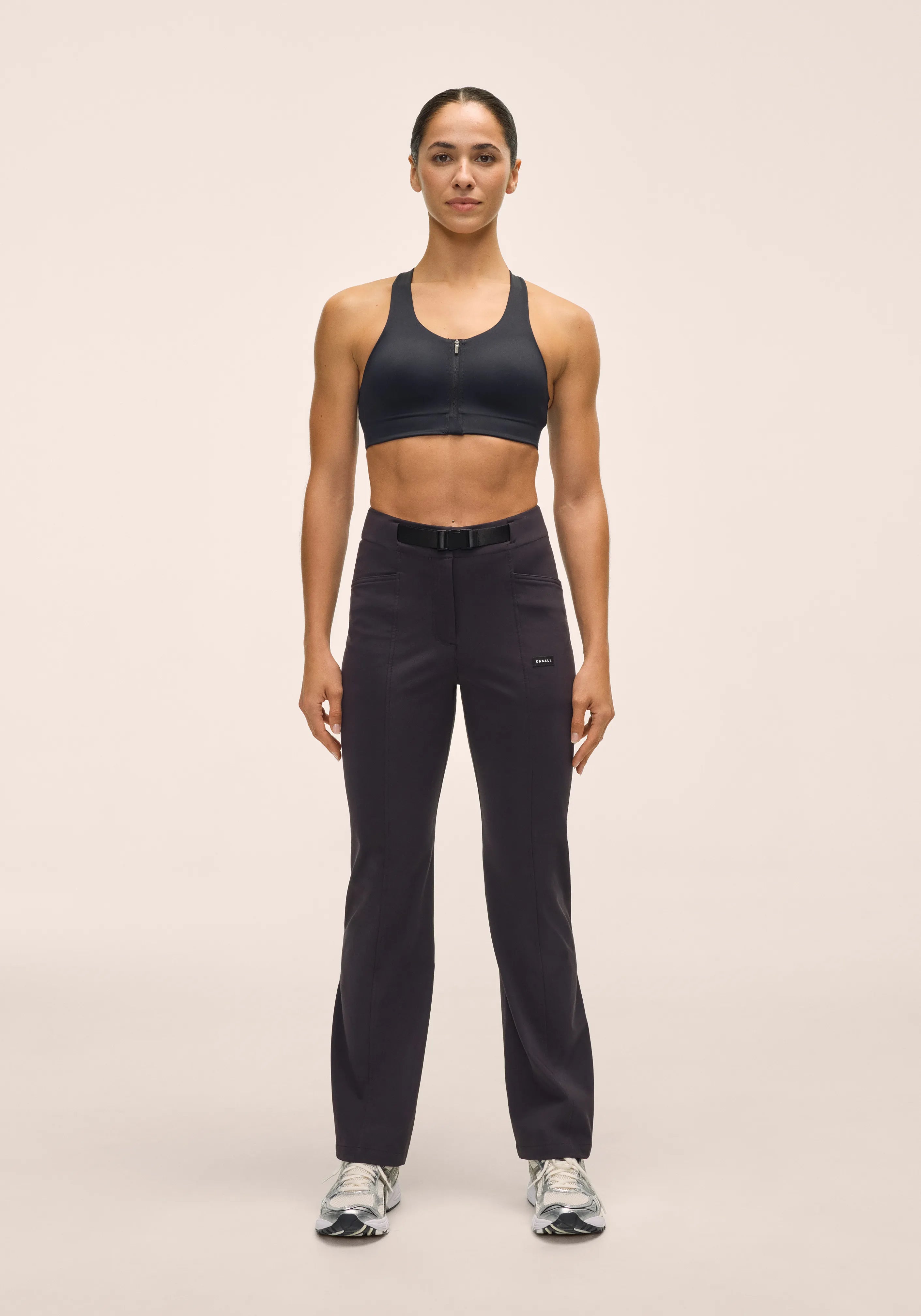 Casall Pace Outdoor Flare Pant pantaloni Black idrorepellenti