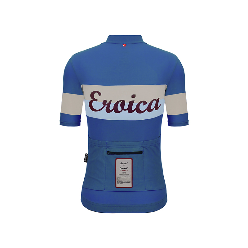 L'Eroica Quiete Maglia Ciclismo Azzurra Traspirante
