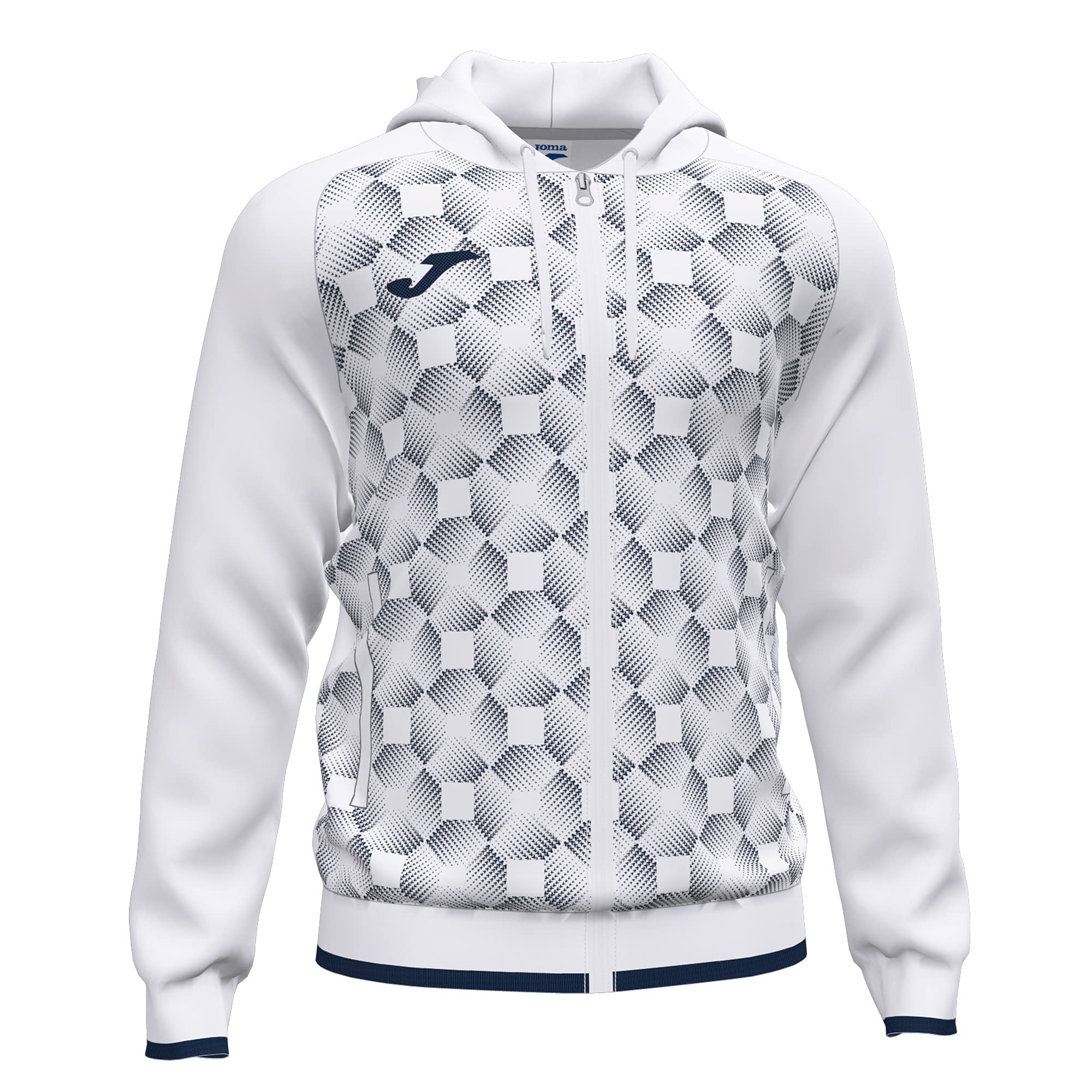 Joma Supernova III felpa uomo nero bianco con cappuccio