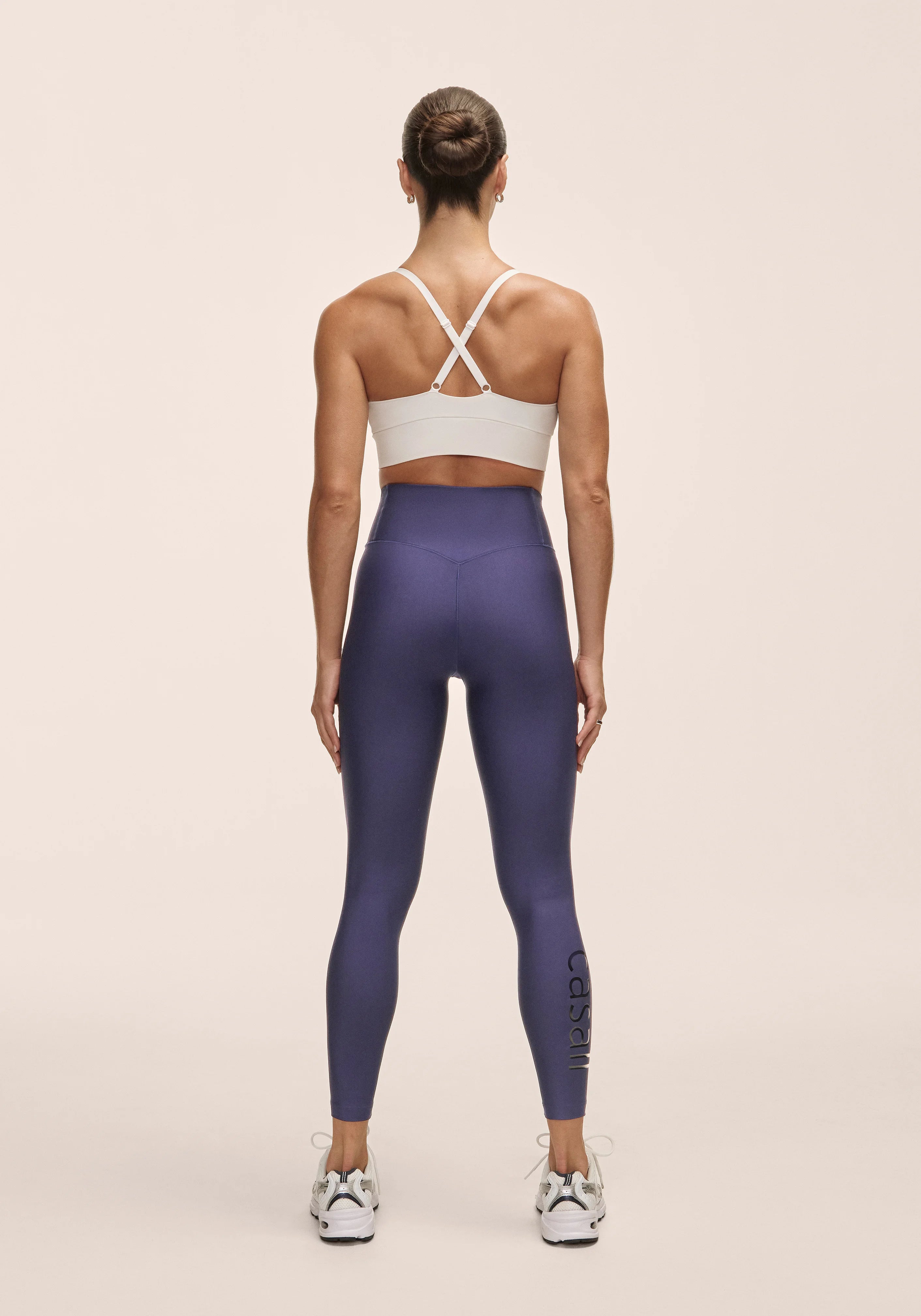 Casall Graphic High Waist Tights leggings Purple Eclipse